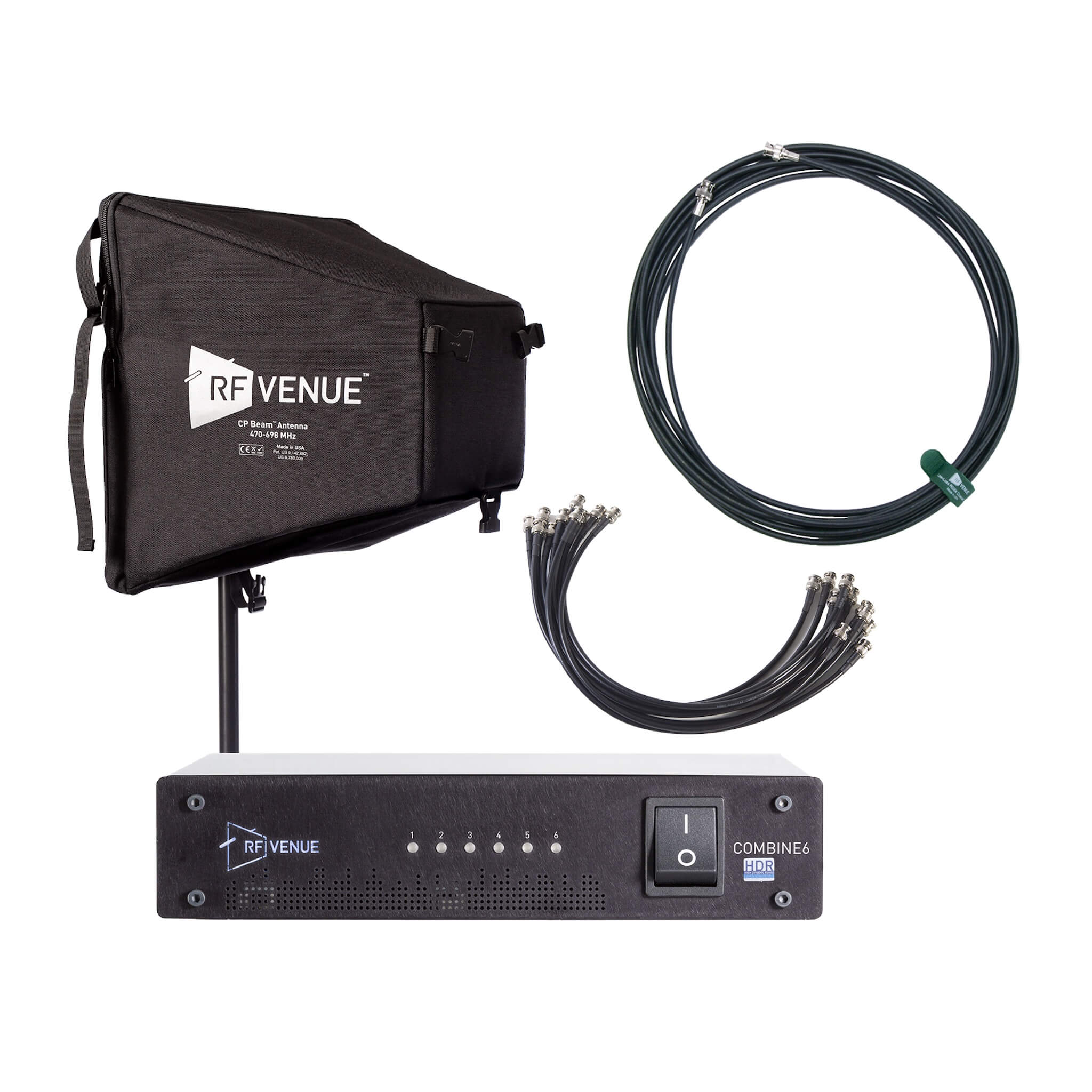 RF Venue COMB6CPB - 6-Channel IEM Pack, CP Beam Antenna