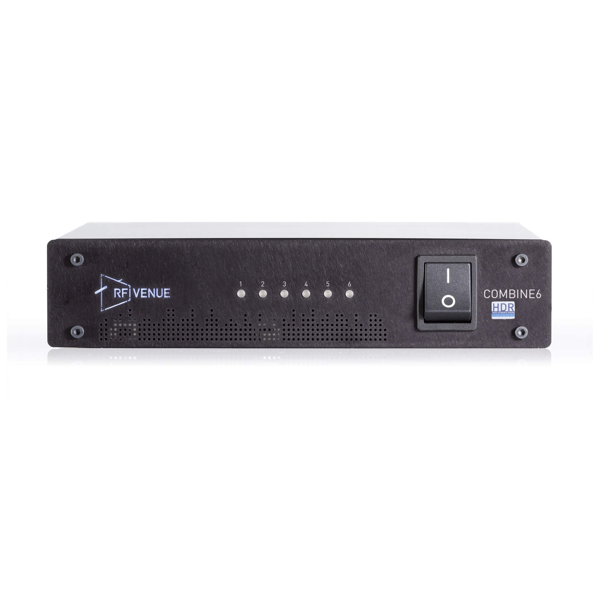 RF Venue COMBINE6 HDR - 6-channel IEM Transmitter Combiner, front