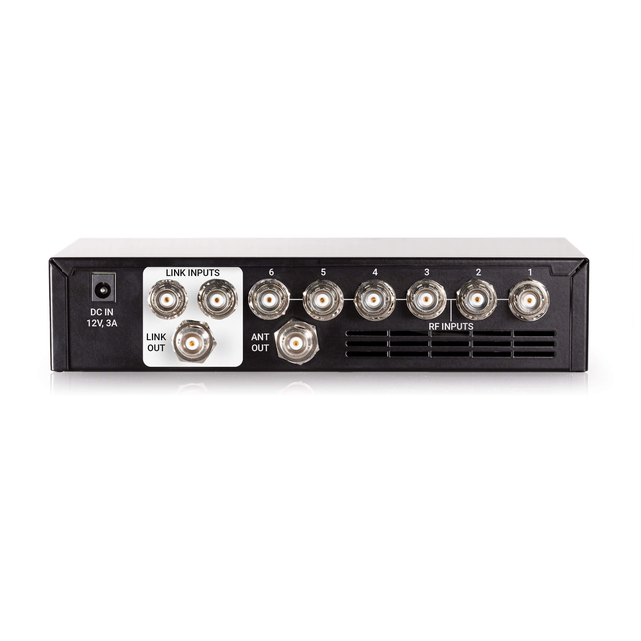 RF Venue COMBINE6 HDR - 6-channel IEM Transmitter Combiner, rear