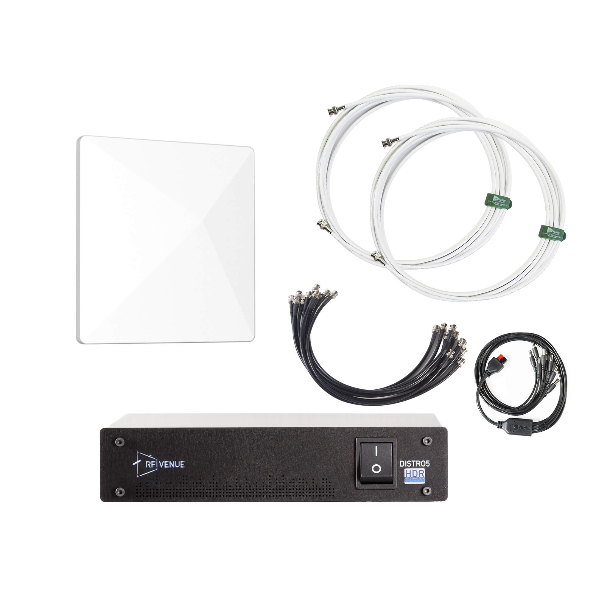 RF Venue D-ARCD5 5-Channel Wireless Mic Pack with Diversity Architectural Antenna, white