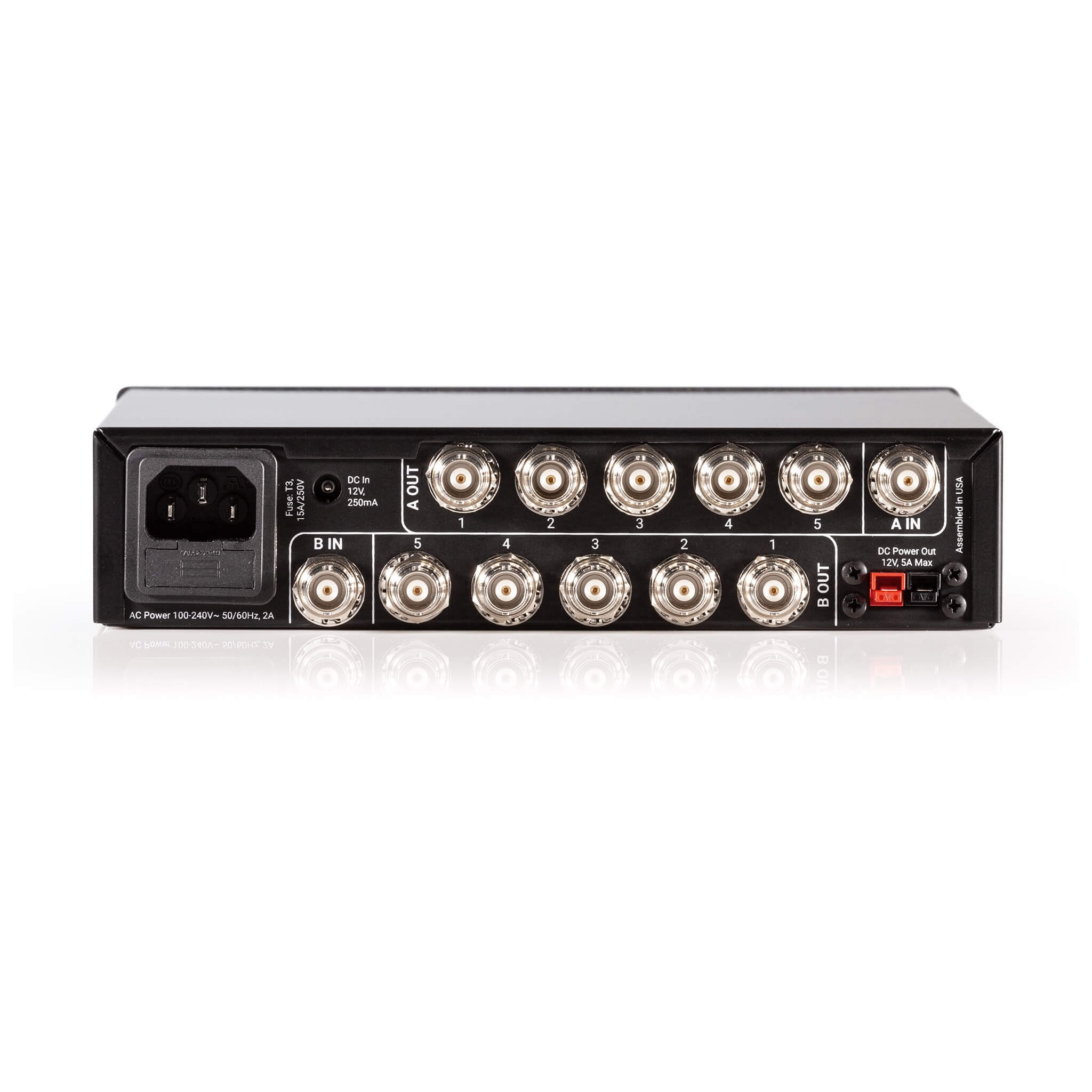 RF Venue DISTRO5 HDR - 5-Channel Antenna Distribution System, rear