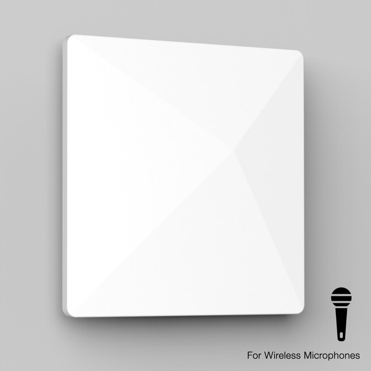 RF Venue Diversity Architectural Antenna for Wireless Microphones, white