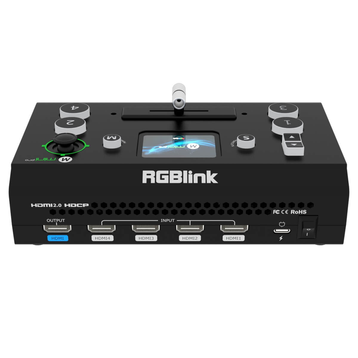 RGBlink mini-pro 4K Compact Streaming Switcher with PTZ Camera Control, rear