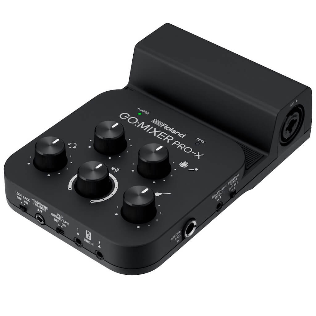 Roland GO:MIXER PRO-X - Audio Mixer for Smartphones, right angle