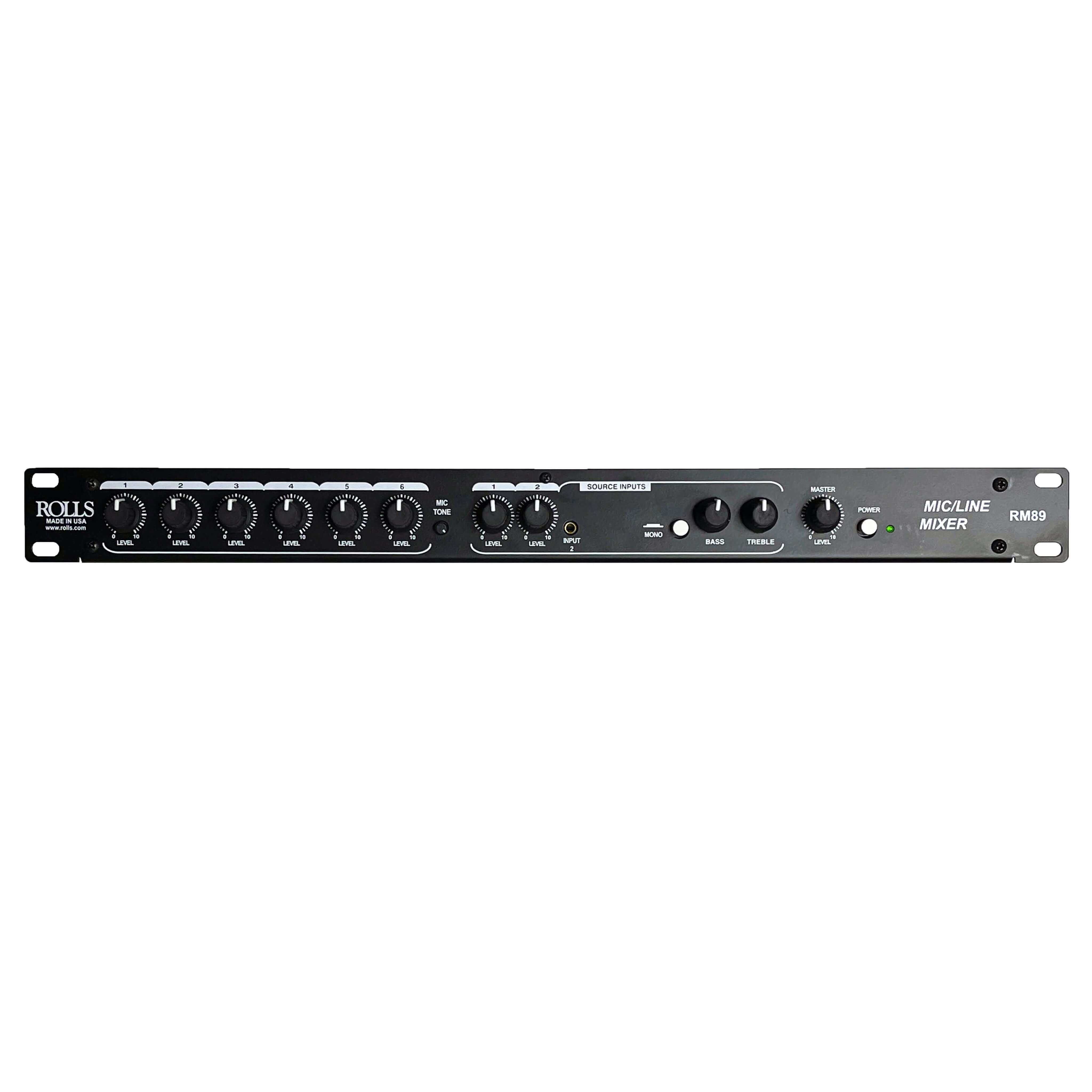 Rolls RM89 - Professional 8-Channel Mic/Line Audio Mixer, front