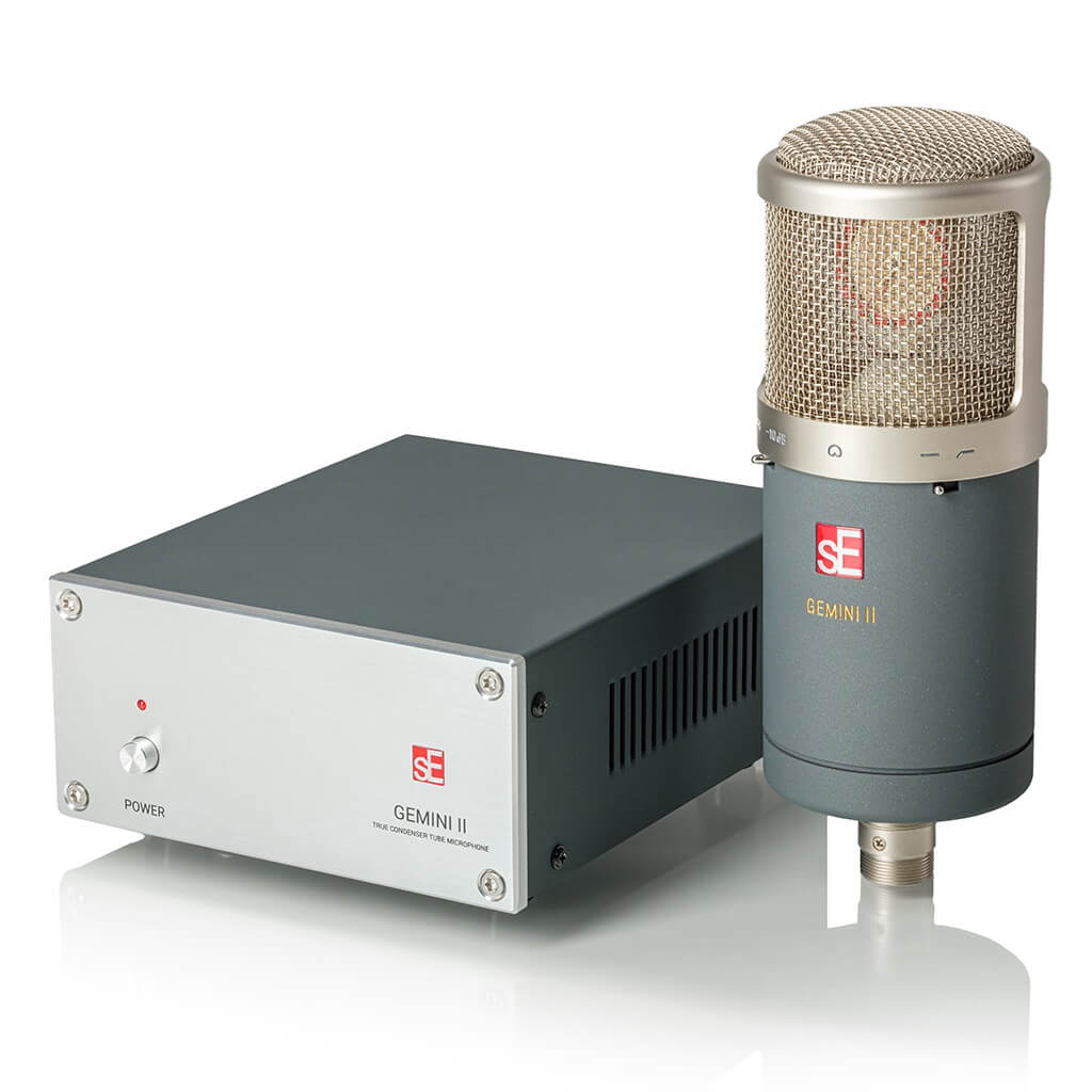 sE Electronics Gemini II - Dual Tube Cardioid Condenser Microphone, perspective view