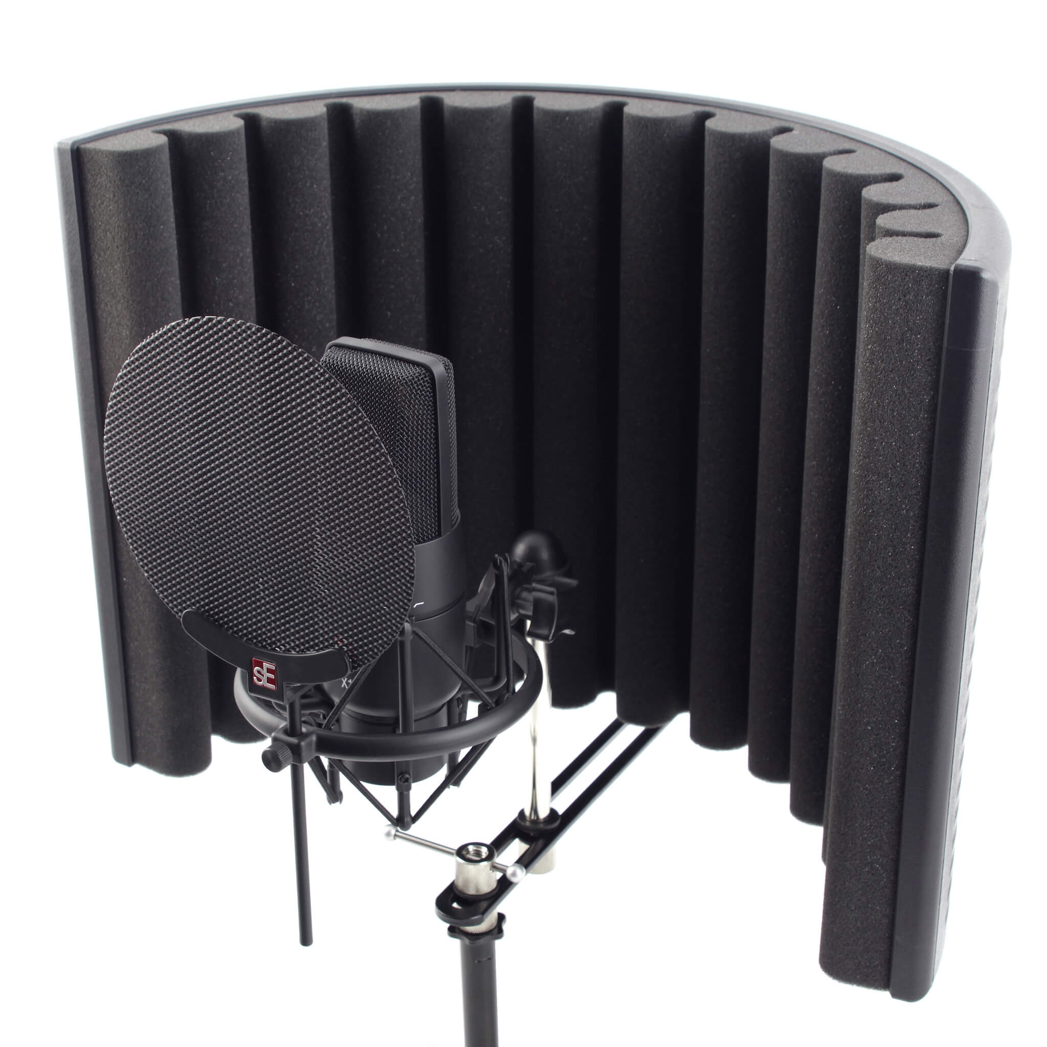 sE Electronics RF-X - Portable Isolation Filter, angle with mic (not included)