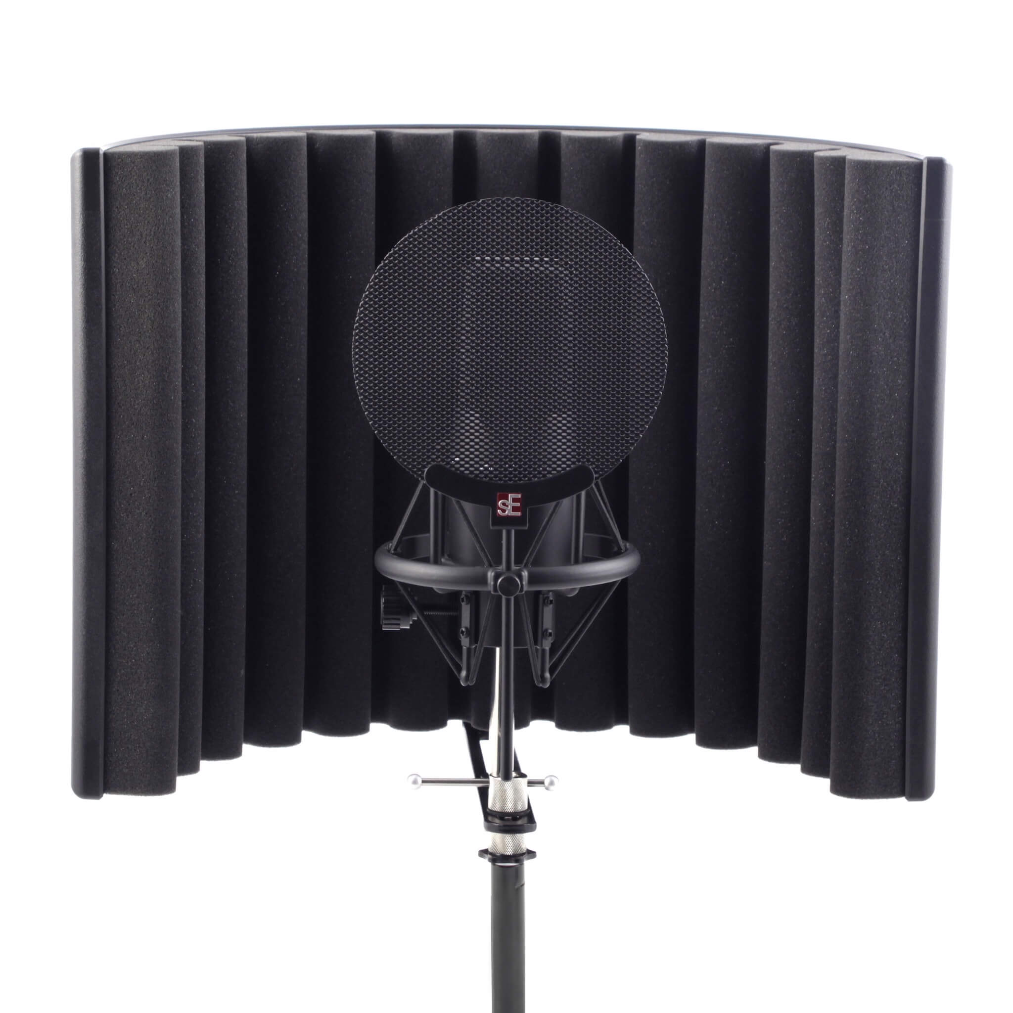 sE Electronics RF-X - Portable Isolation Filter, rear with mic (not included)