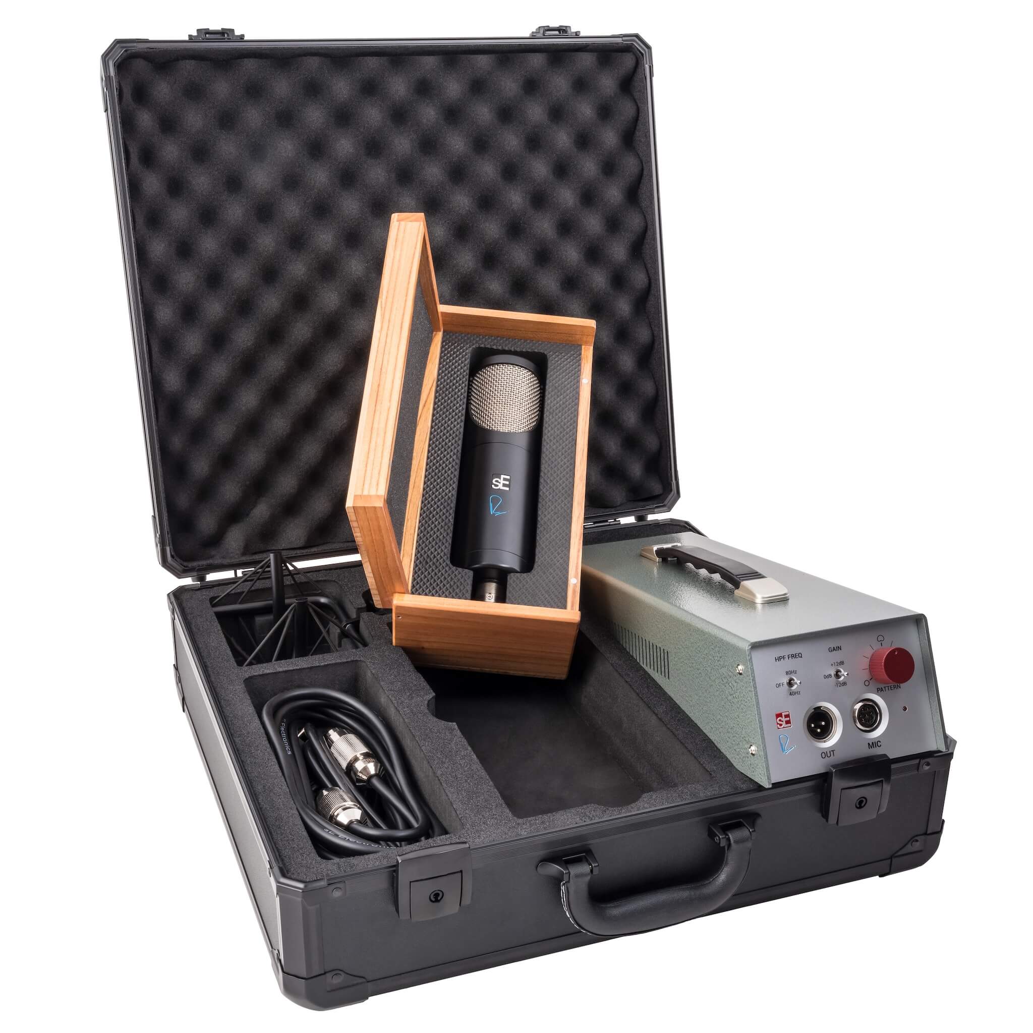 sE Electronics RNT - Rupert Neve Signature Multi Pattern Tube Microphone, metal case open