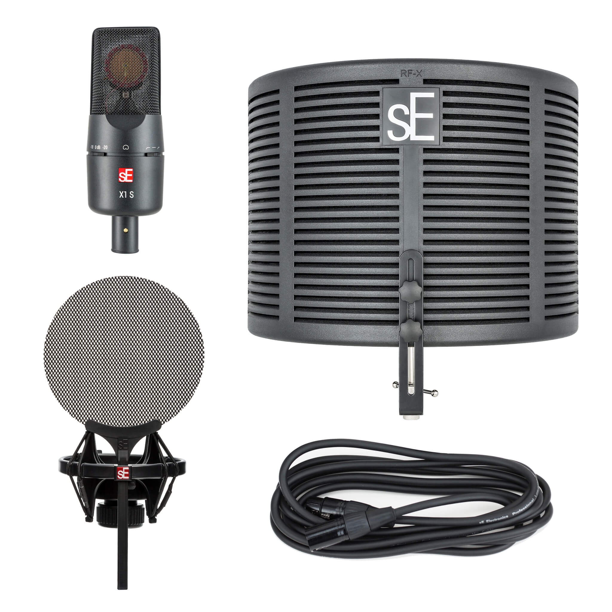 sE Electronics X1 S Studio Bundle - Microphone, Filter, Shockmount and Cable