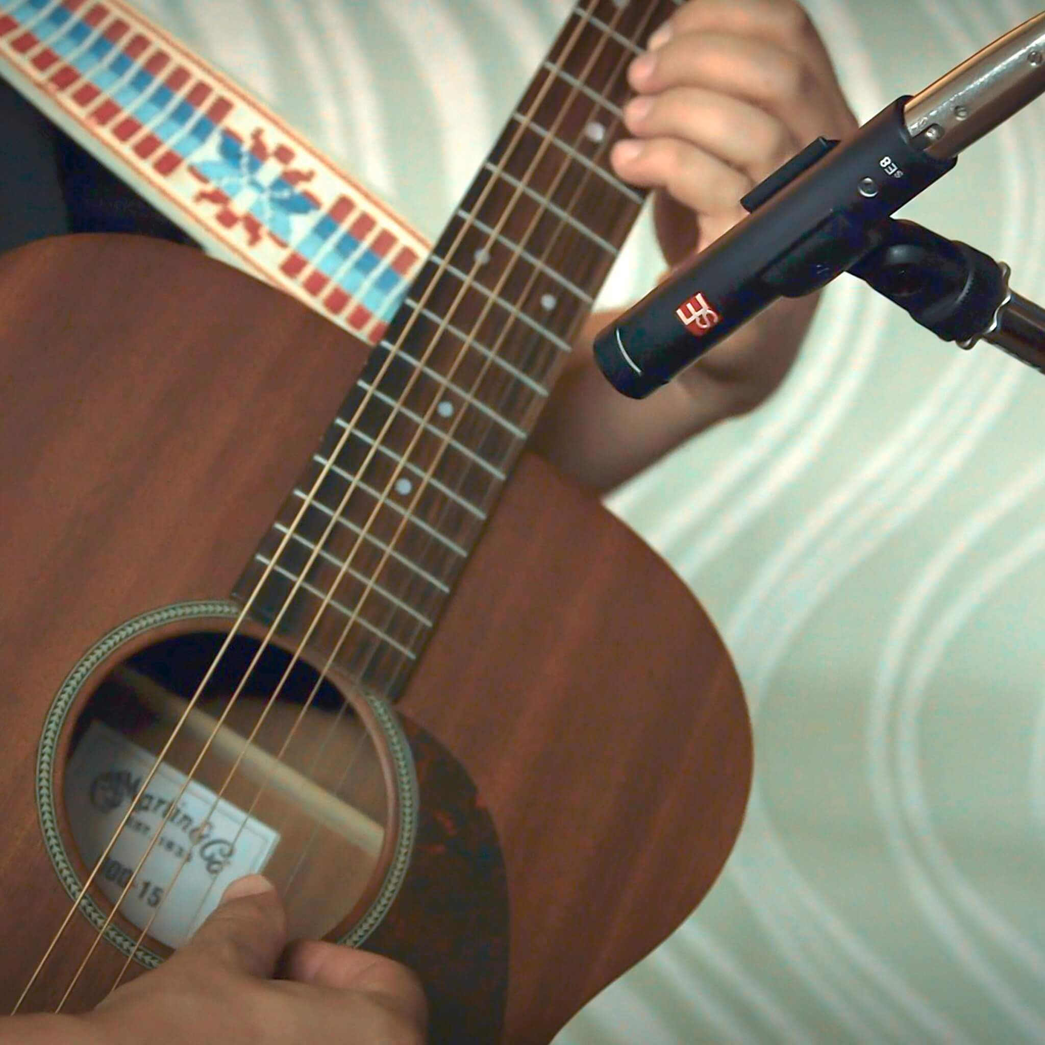 sE Electronics sE8 - Small Diaphragm Cardioid Condenser Microphone, in use with guitar