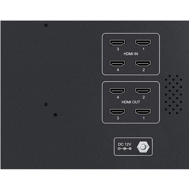 Seetec ATEM156 - 15.6" Quad View Monitor with 4 HDMI In/Out, ports
