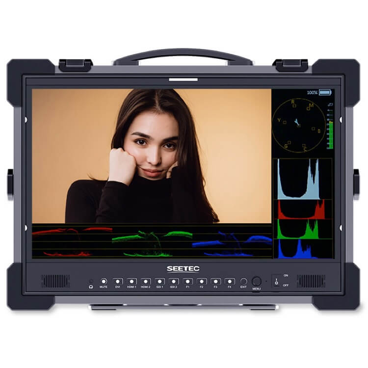 Seetec P215 PRO-CO - 21.5-inch Broadcast Monitor with Protective Case, front
