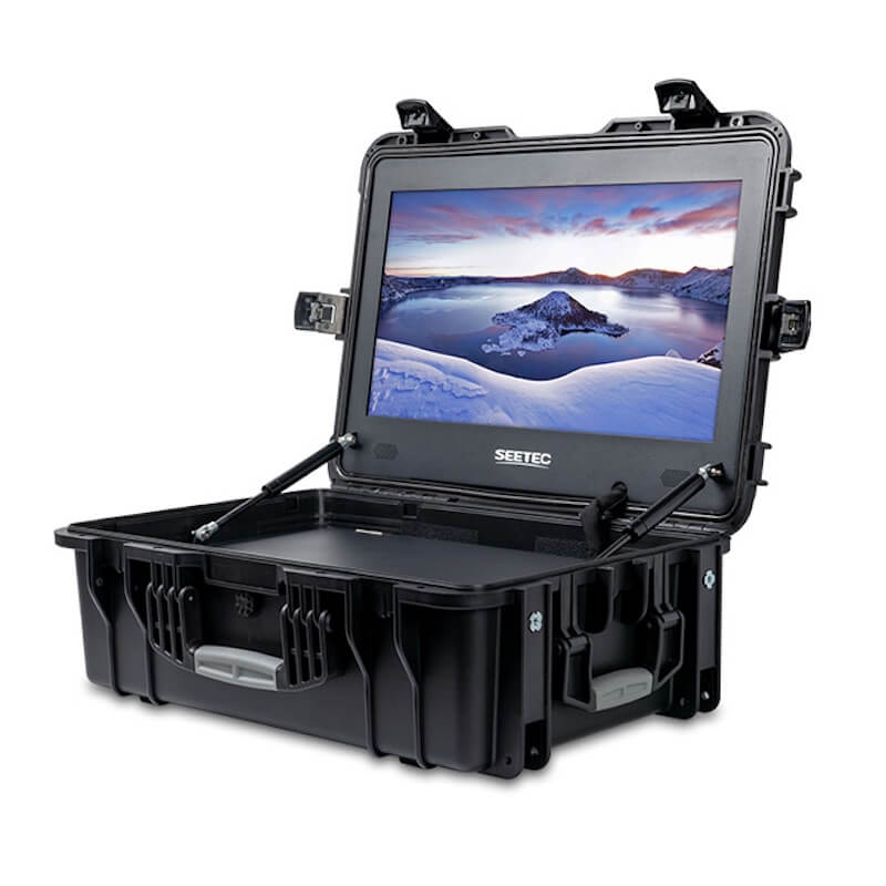 Seetec WPC215 - 21.5" Portable Carry-on Director Monitor, angled right