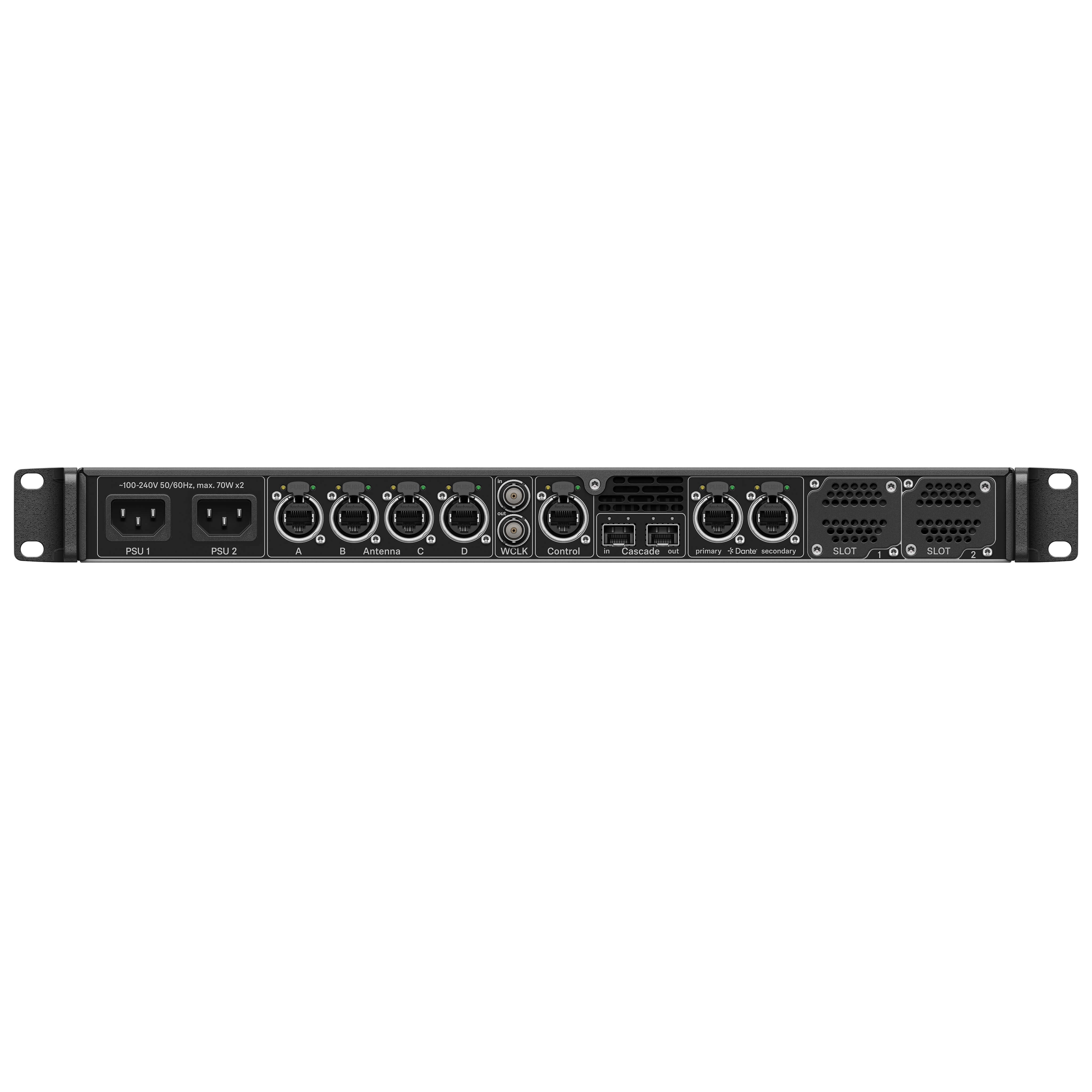 Sennheiser Spectera Base Station - Rackmount 64-Ch Bidirectional Wireless Transceiver, rear