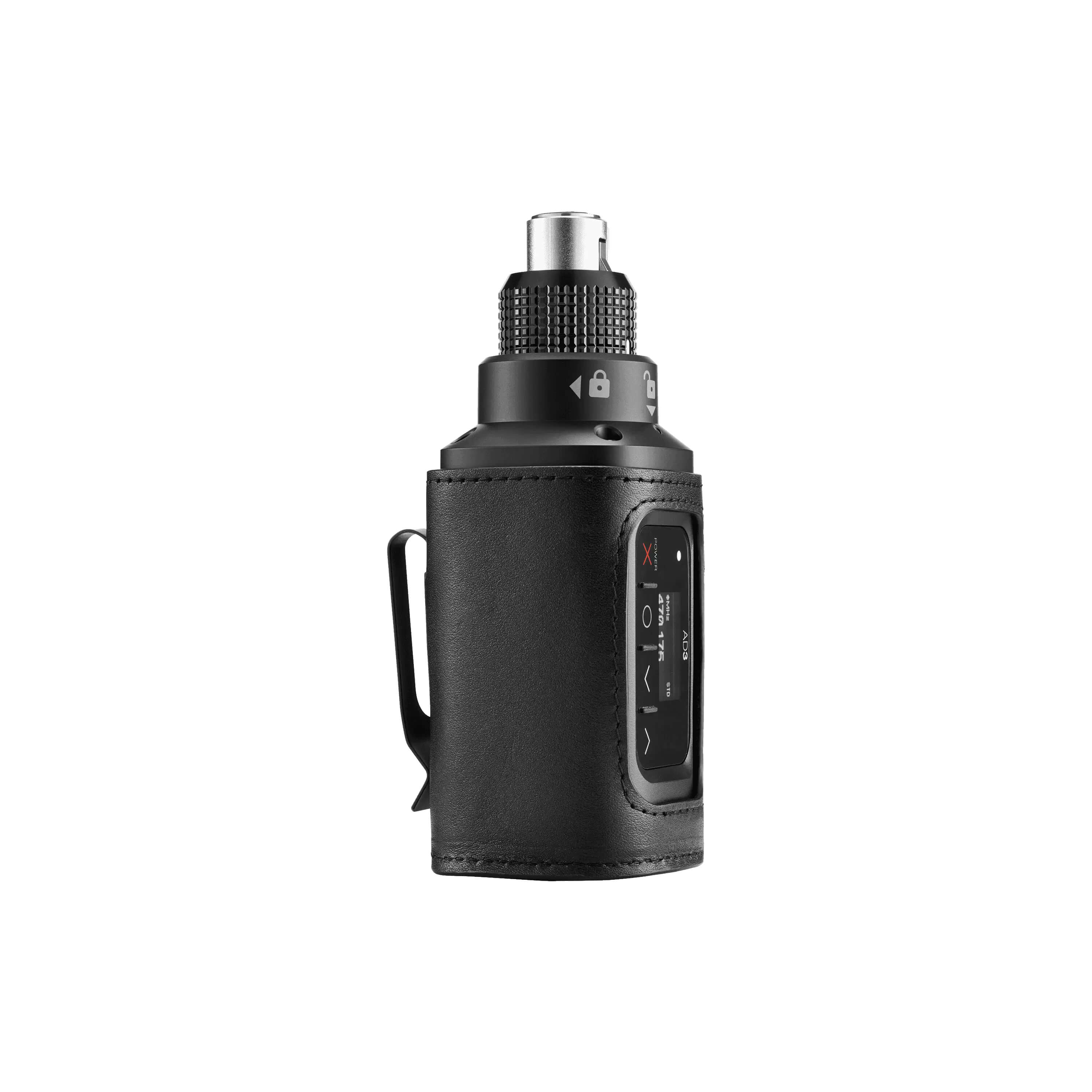 Shure AD3 - Axient Digital Wireless Plug-On Transmitter, belt clip pouch