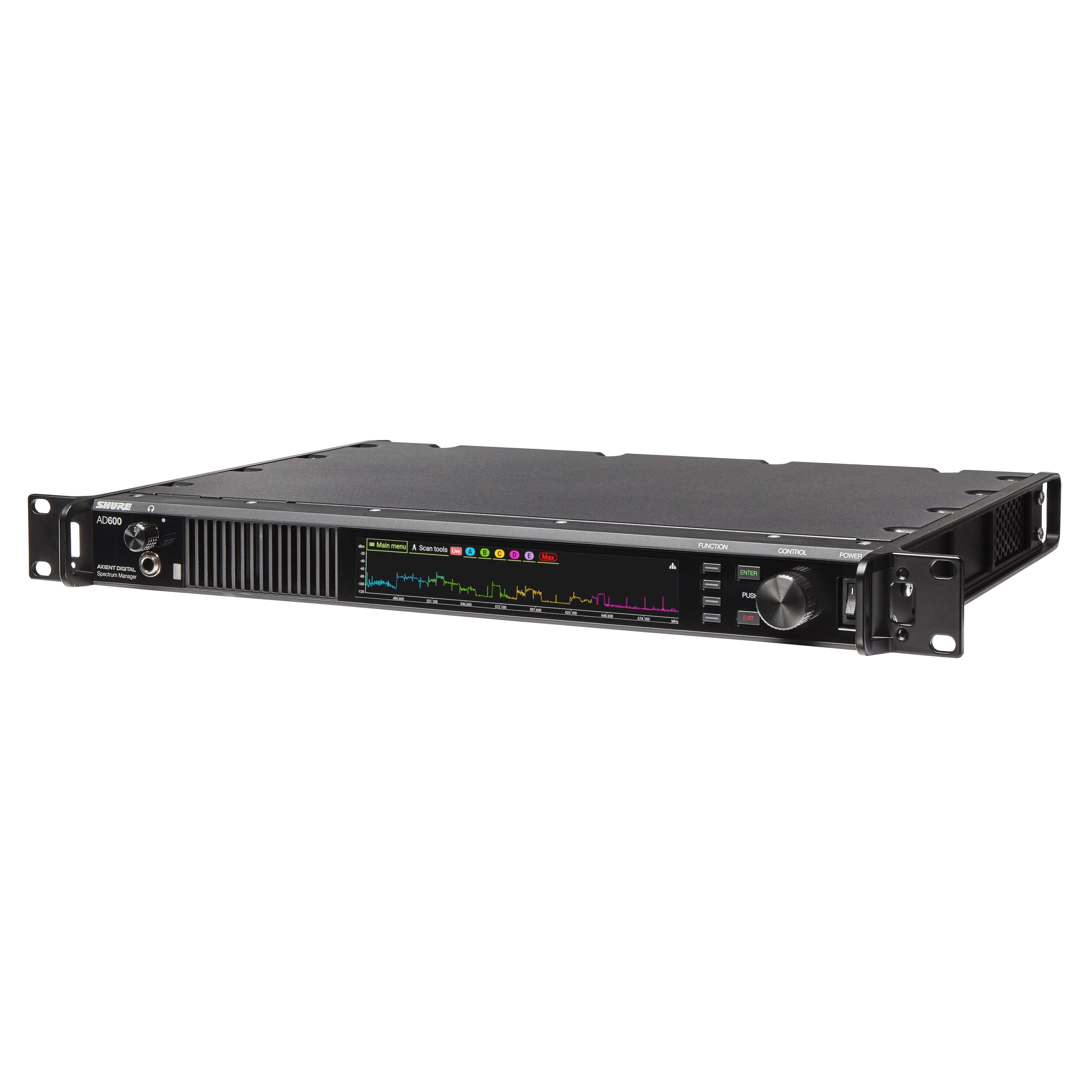 Shure AD600 - Axient Digital Wireless Spectrum Manager, angle left