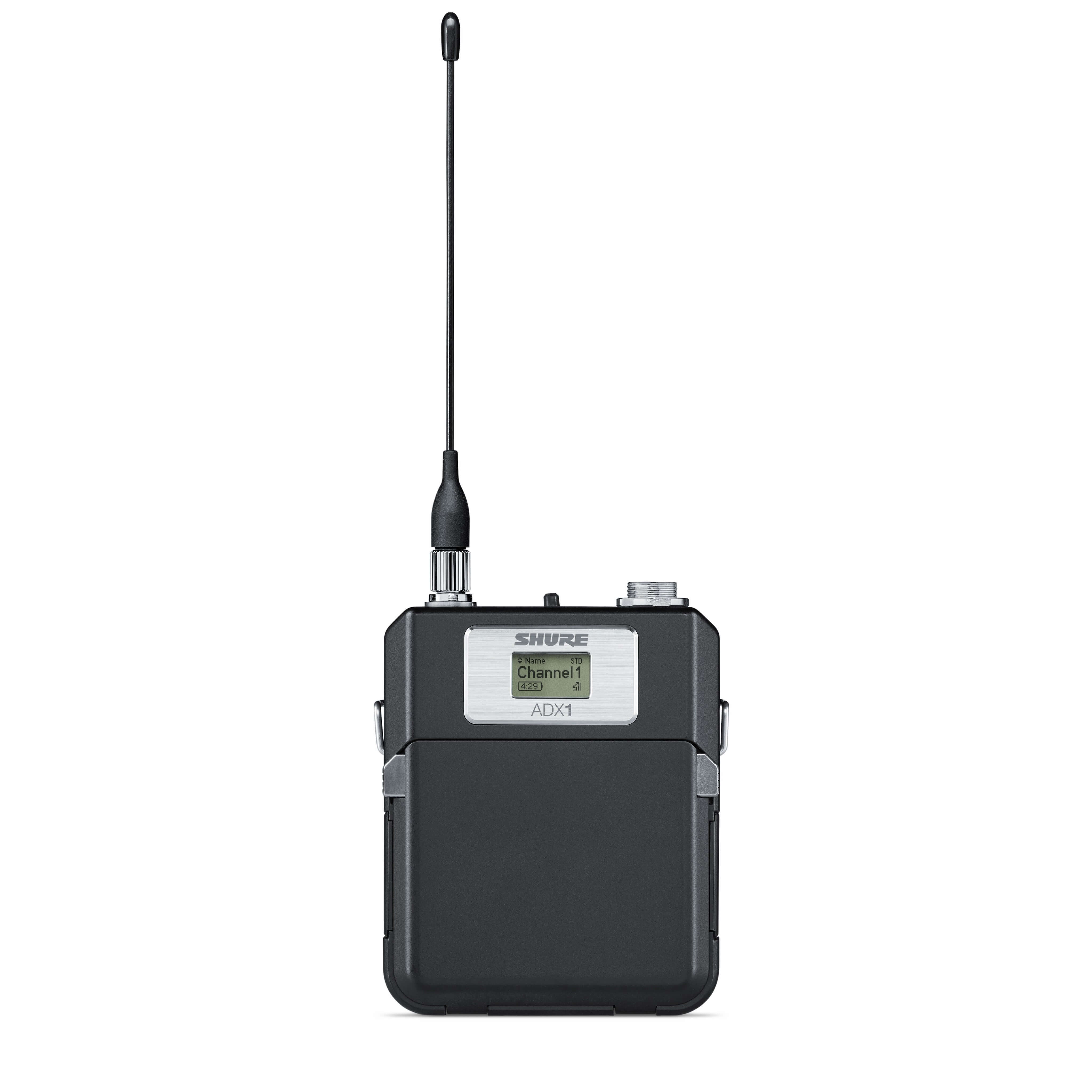 Shure ADX1 - Axient Digital Wireless Bodypack Transmitter, front