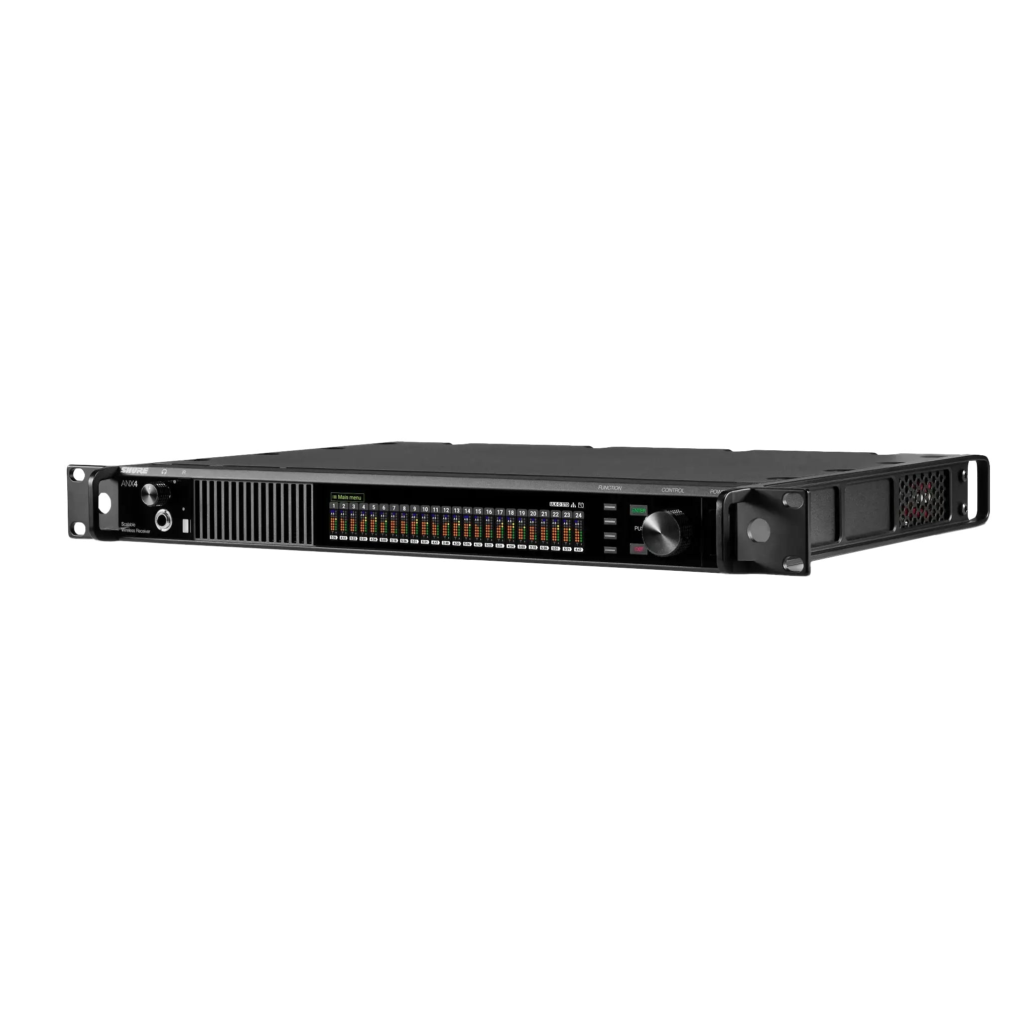 Shure ANX4 - Scalable Wireless Receiver for Axient and ULX-D Systems, angle