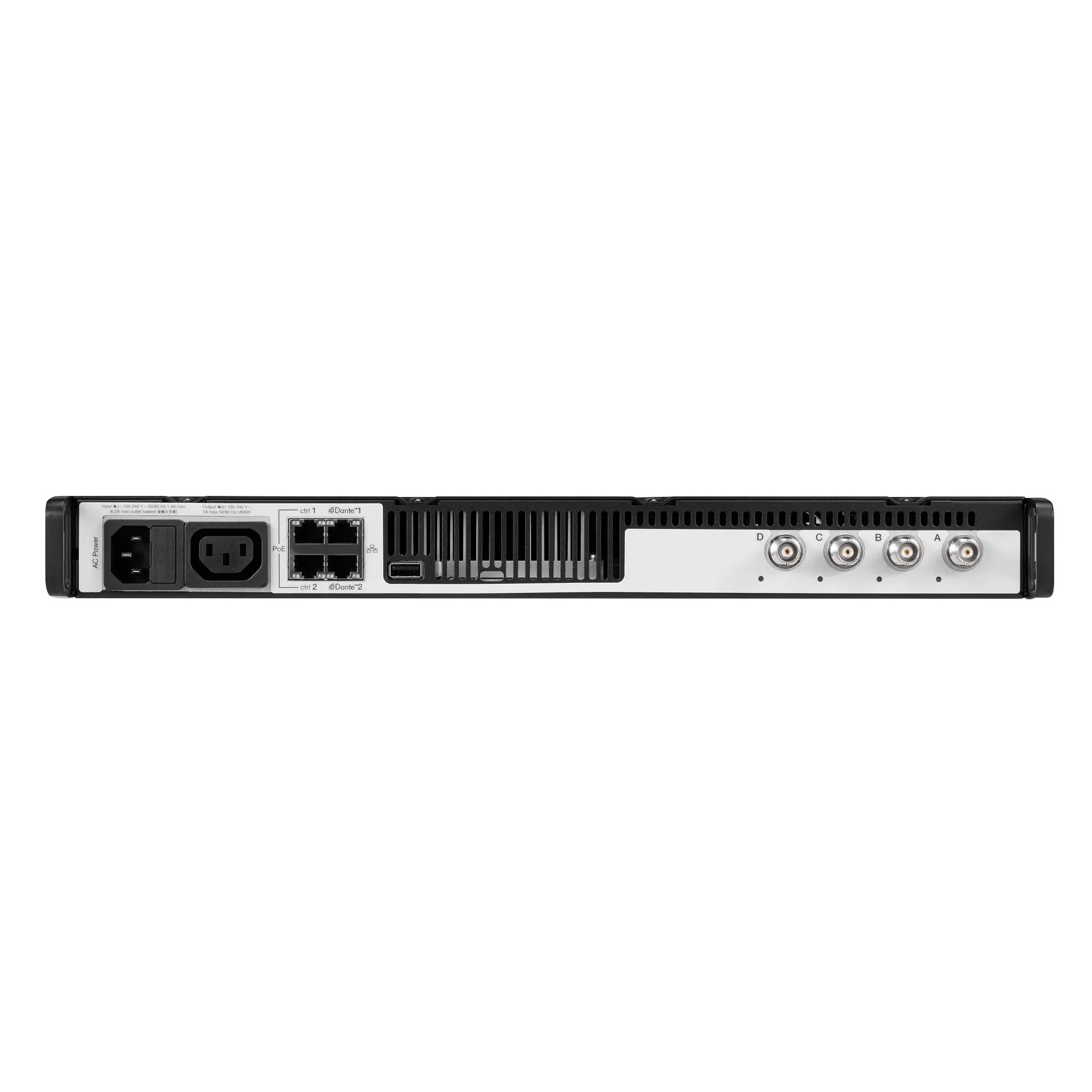 Shure ANX4US - Scalable Wireless Receiver for Axient and ULX-D Systems, rear