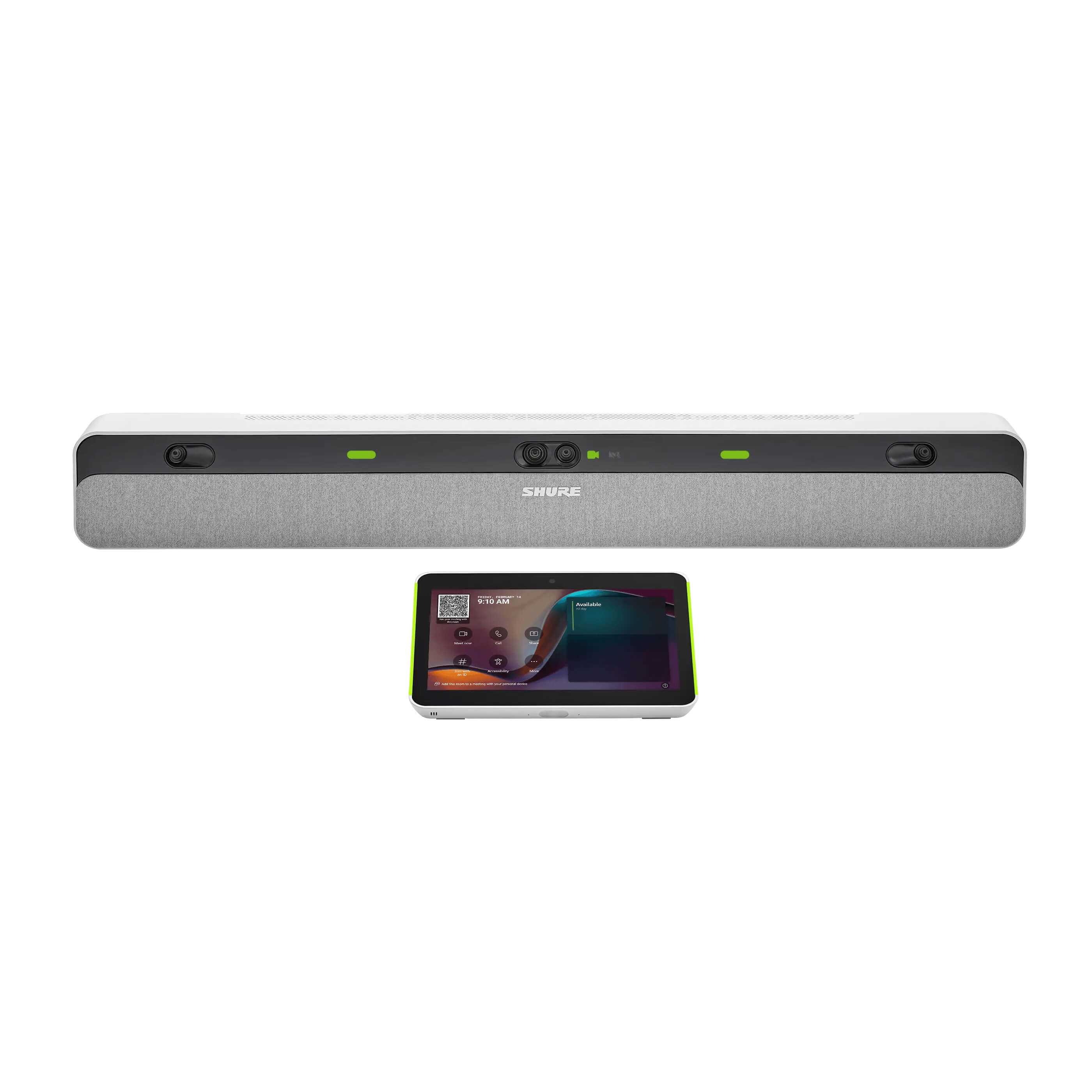 Shure IMXBPK-W - IntelliMix Bar Pro Kit with IMXTP10 Touch Panel, front