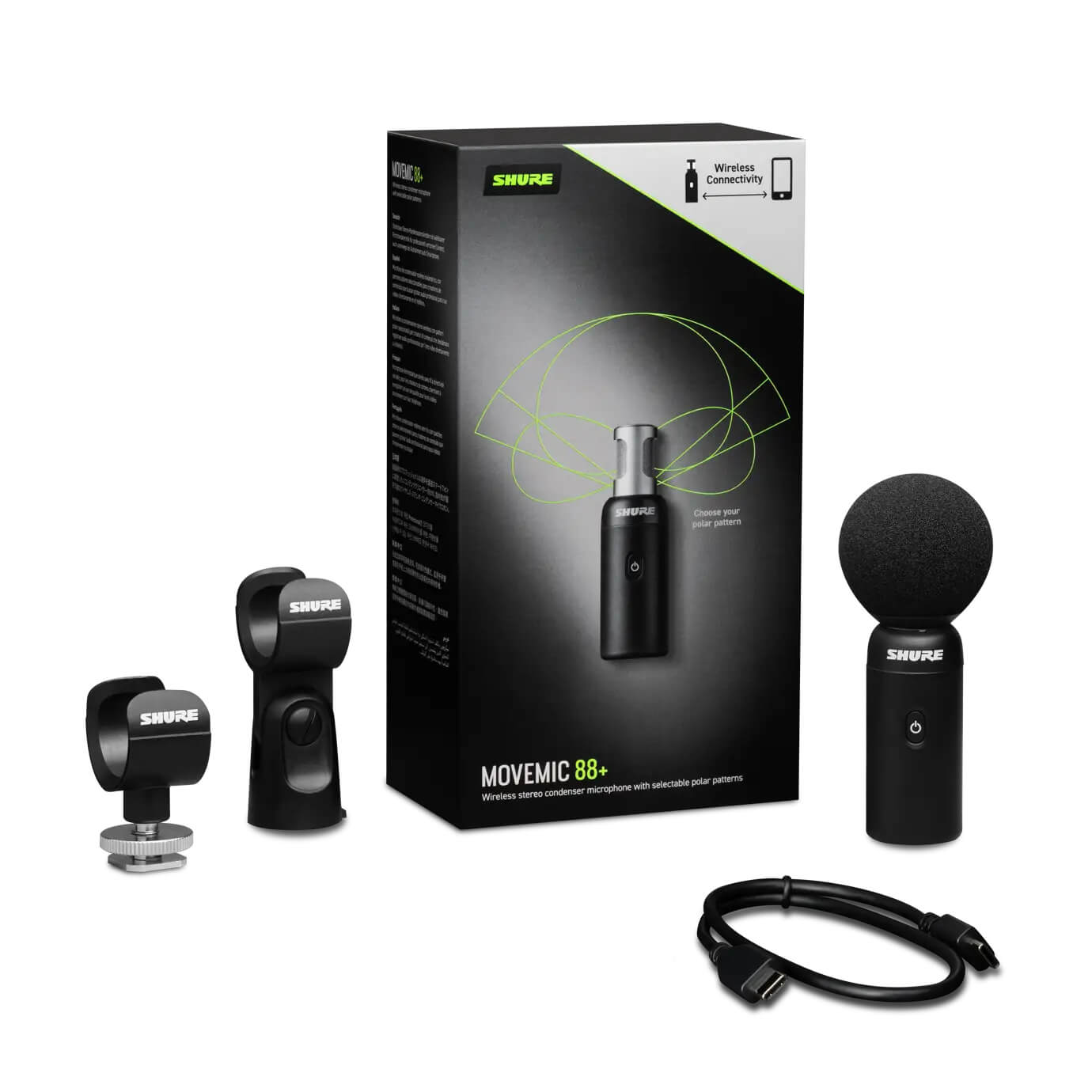 Shure MoveMic 88+ - Wireless Stereo Condenser Microphone, retail box