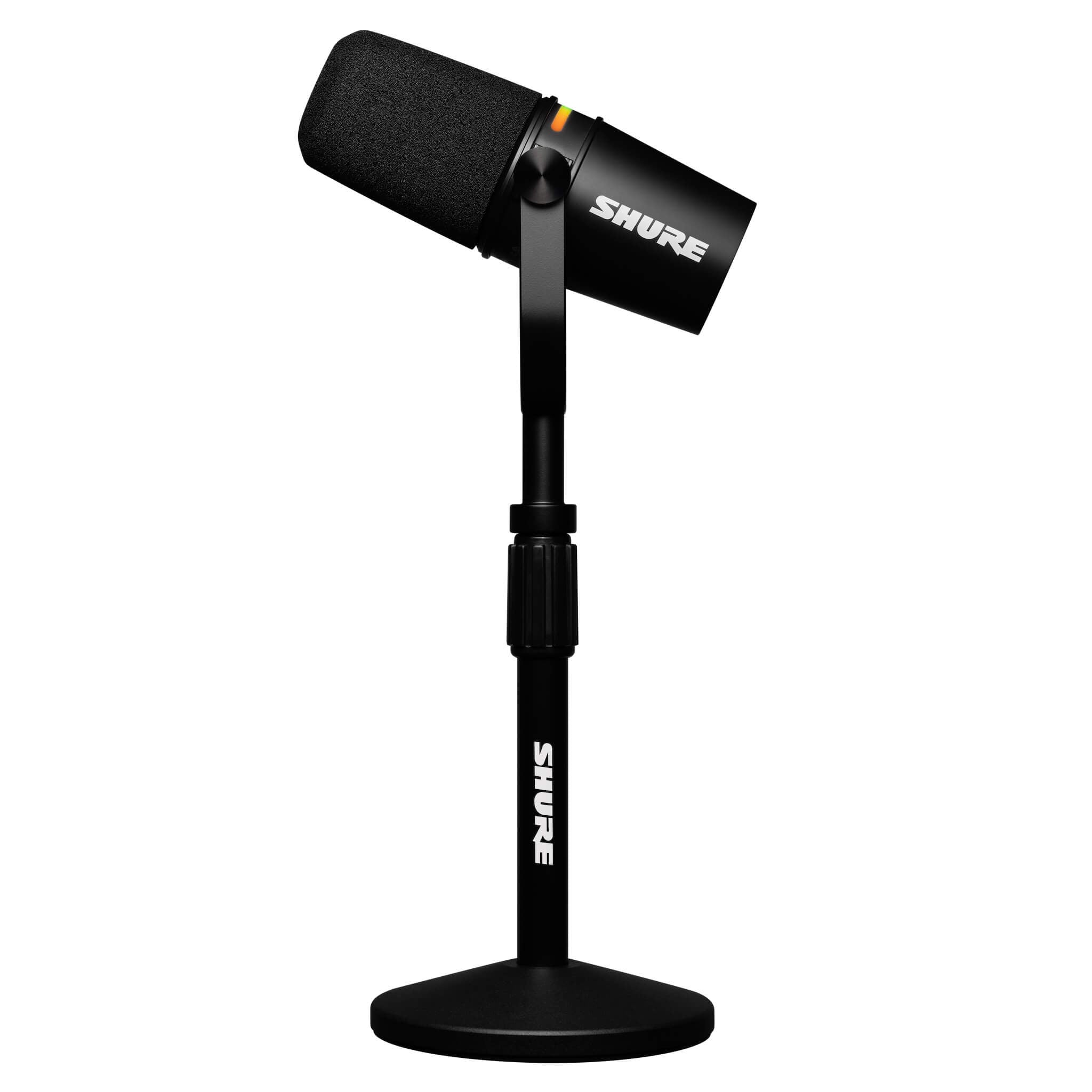 Shure MV7+-K-BNDL - Podcast Microphone Bundle with USB and XLR Outputs, side