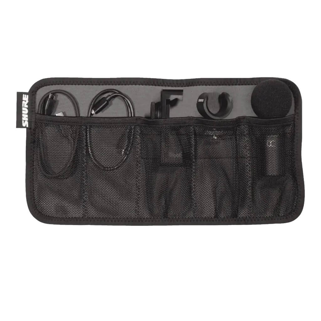 Shure MV88+ Video Kit - Stereo USB Condenser Microphone, Neoprene case open