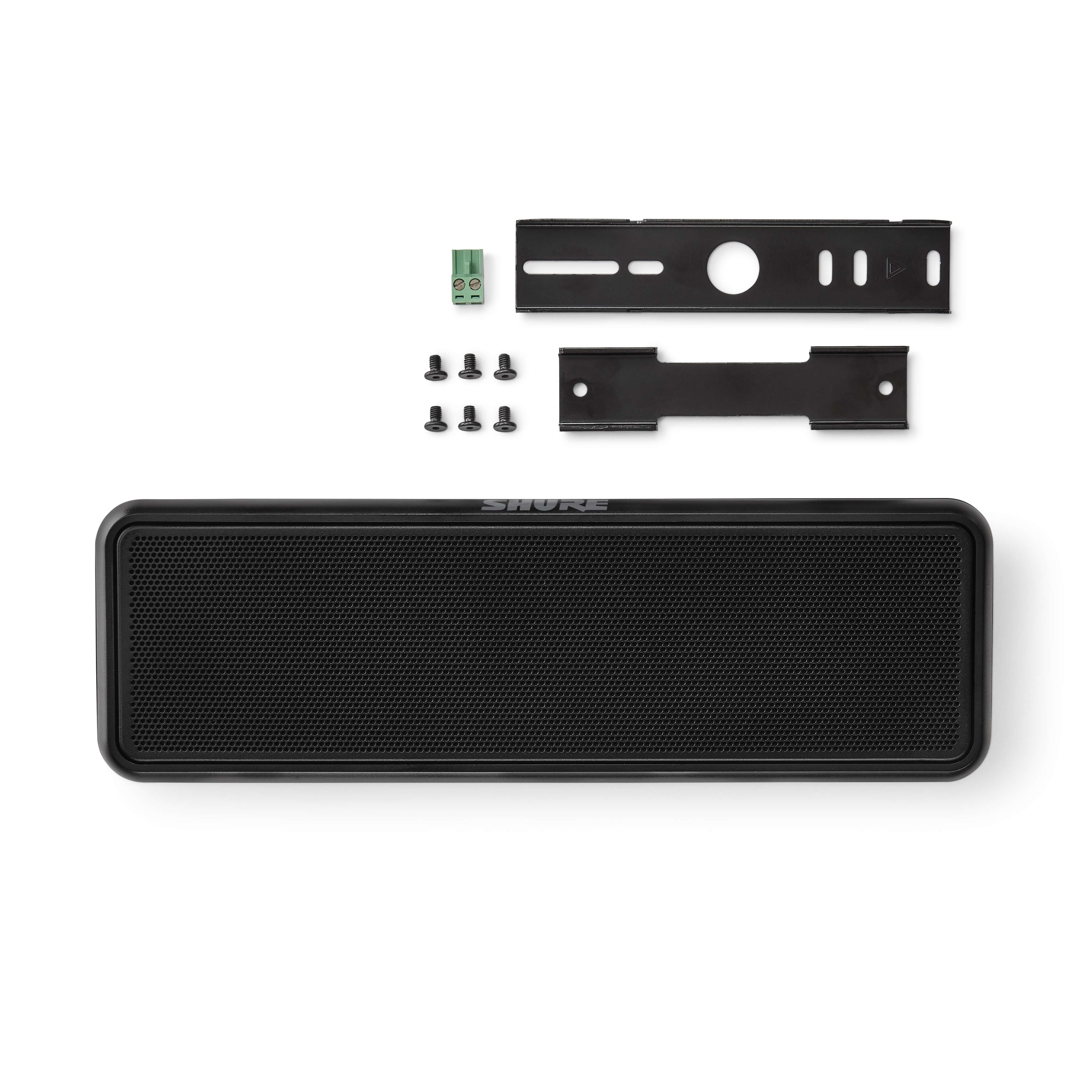 Shure MXP-3B - Microflex Wall Mount Passive Loudspeaker, box contents