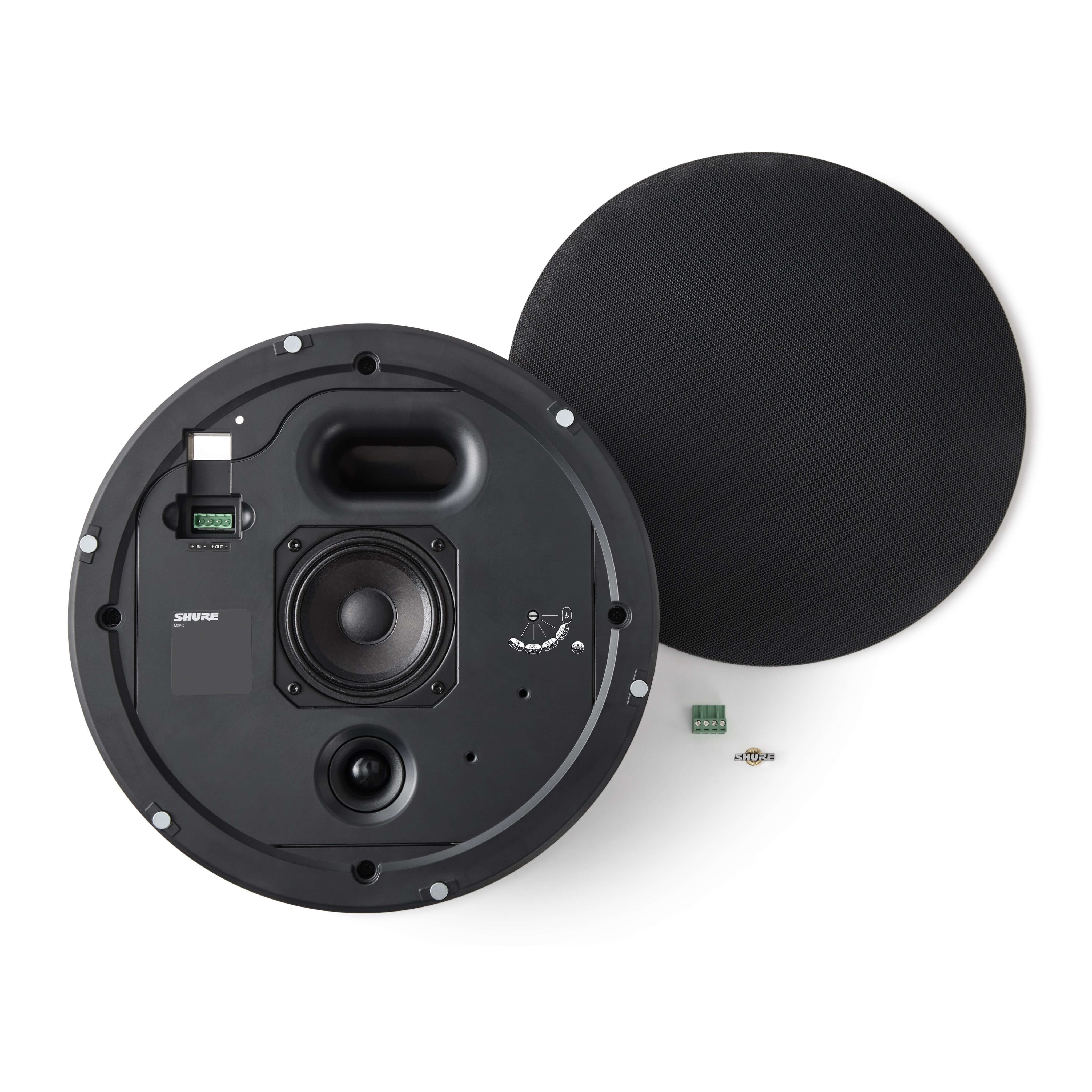 Shure MXP-5B - Microflex Ceiling-Mount Passive Loudspeaker, box contents