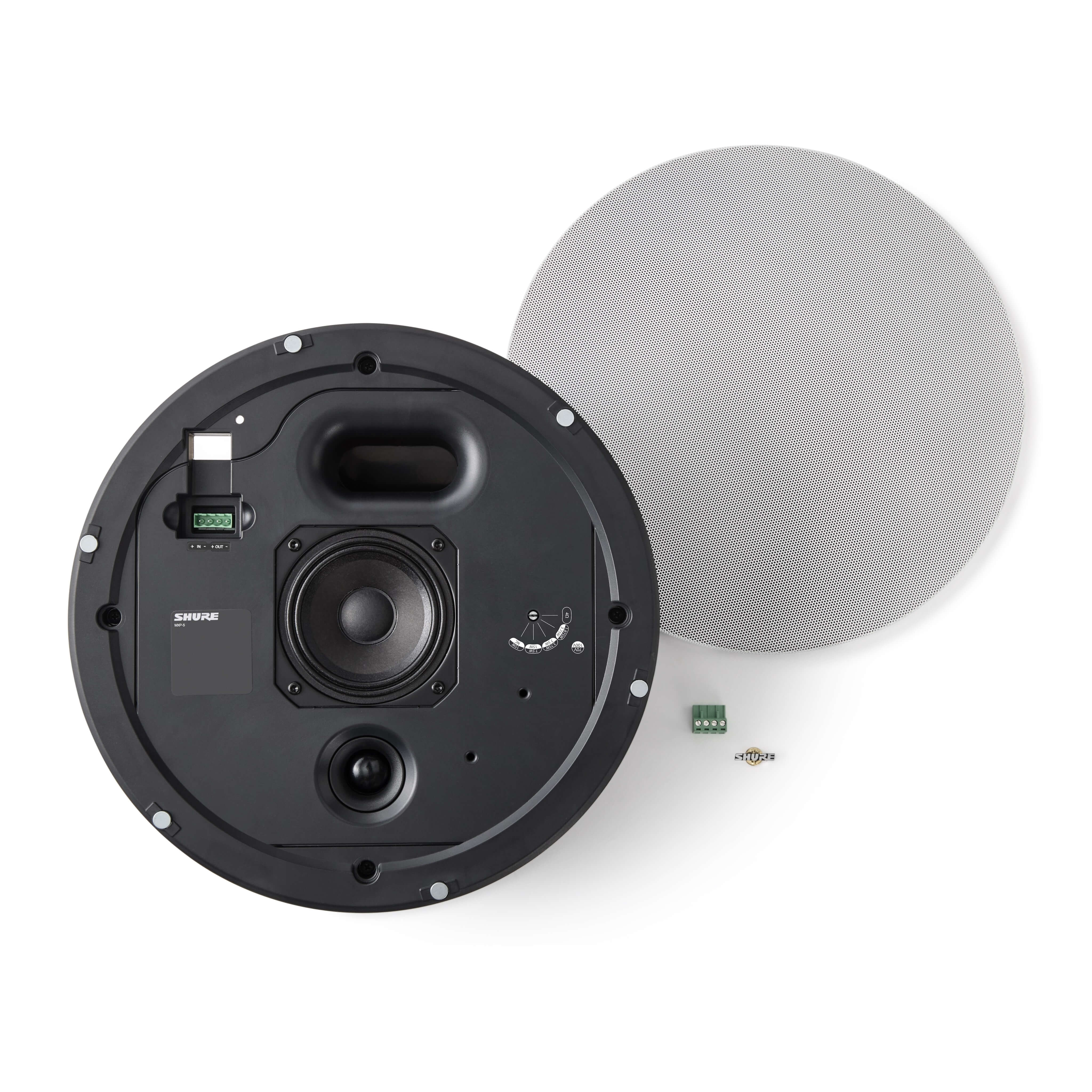 Shure MXP-5W - Microflex Ceiling-Mount Passive Loudspeaker, box contents