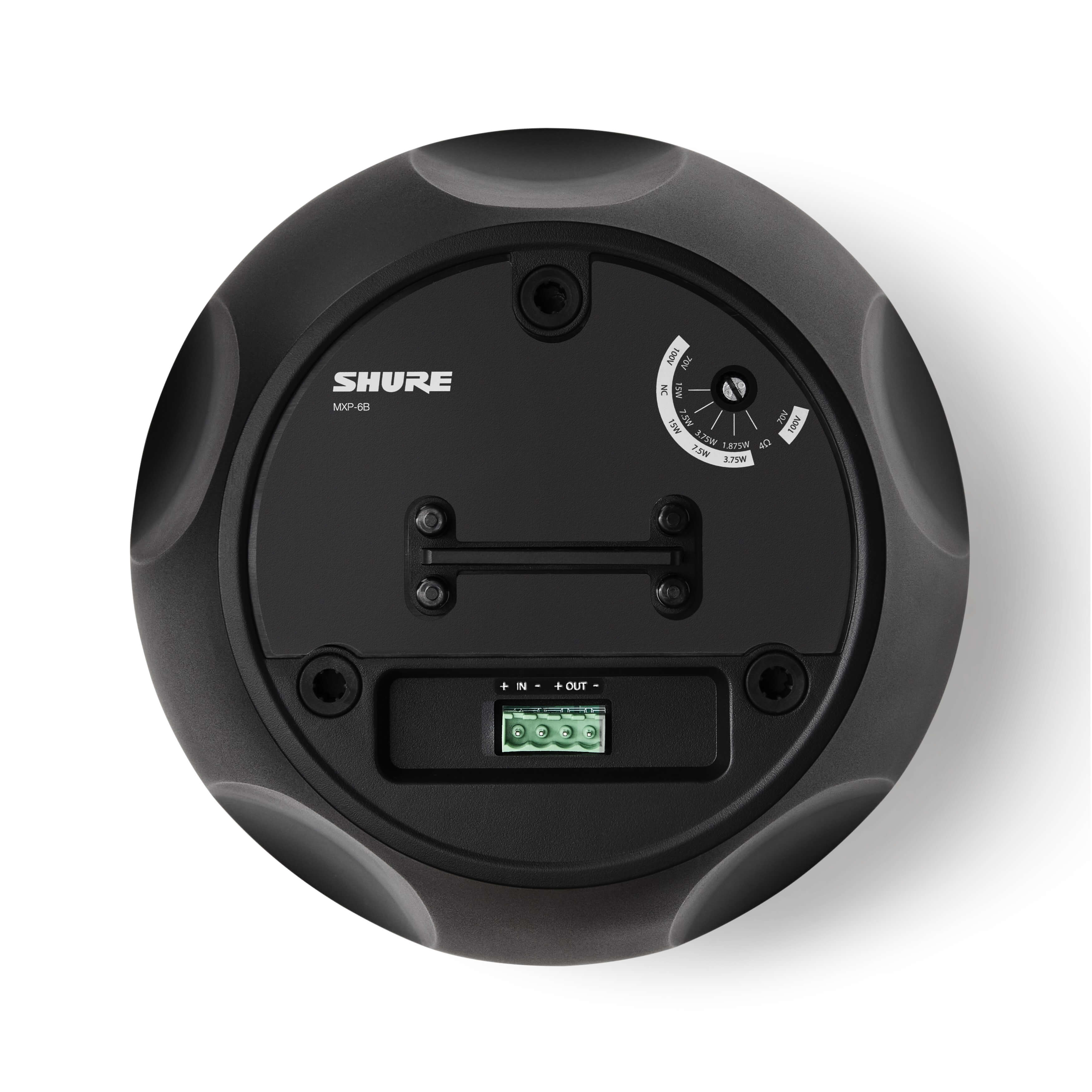 Shure MXP-6B - Microflex Pendant Passive Loudspeaker, rear panel
