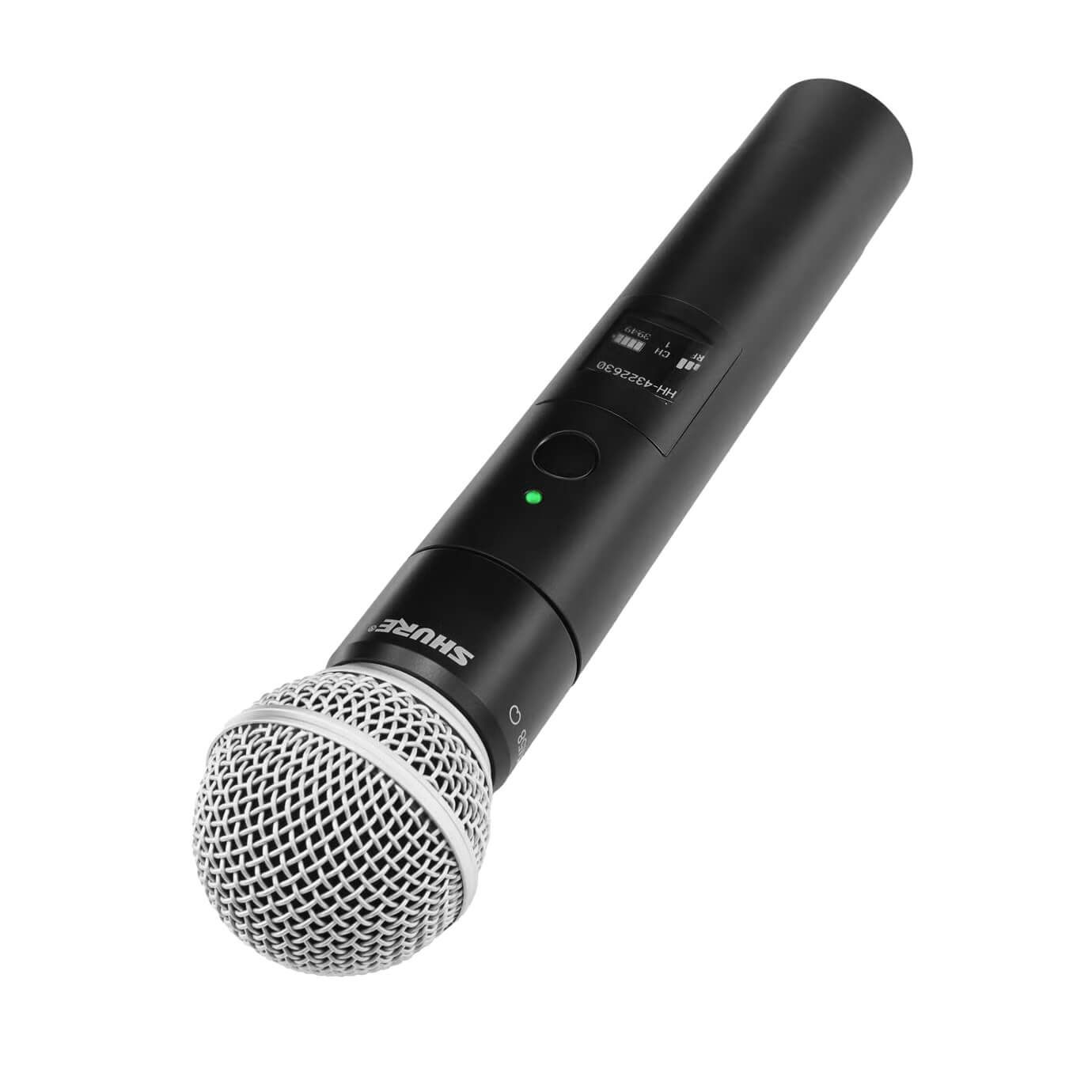 Shure MXW2X/SM58 - Microflex Handheld Transmitter with SM58 Capsule, angle