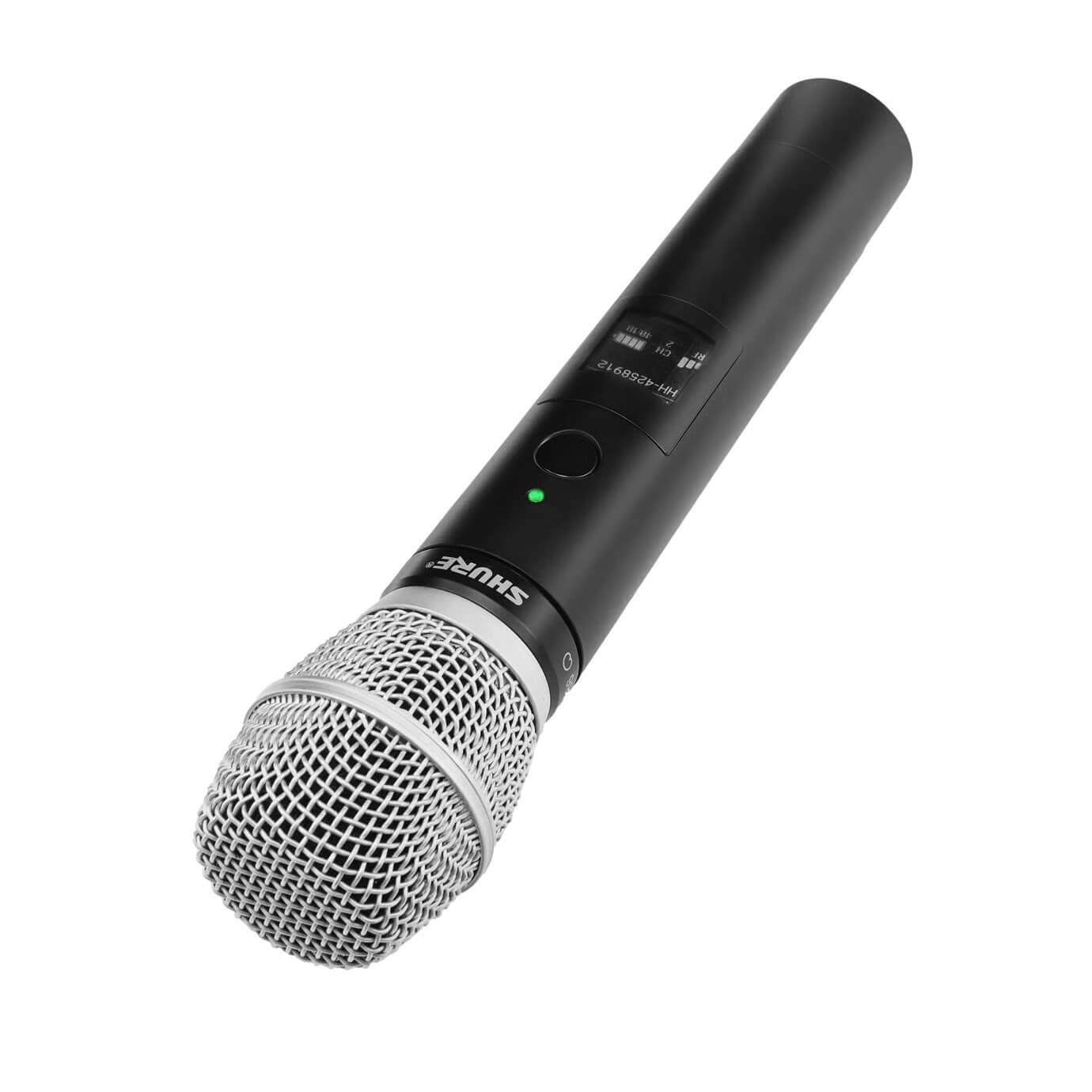 Shure MXW2X/SM86 - Microflex Handheld Transmitter with SM86 Capsule, angle