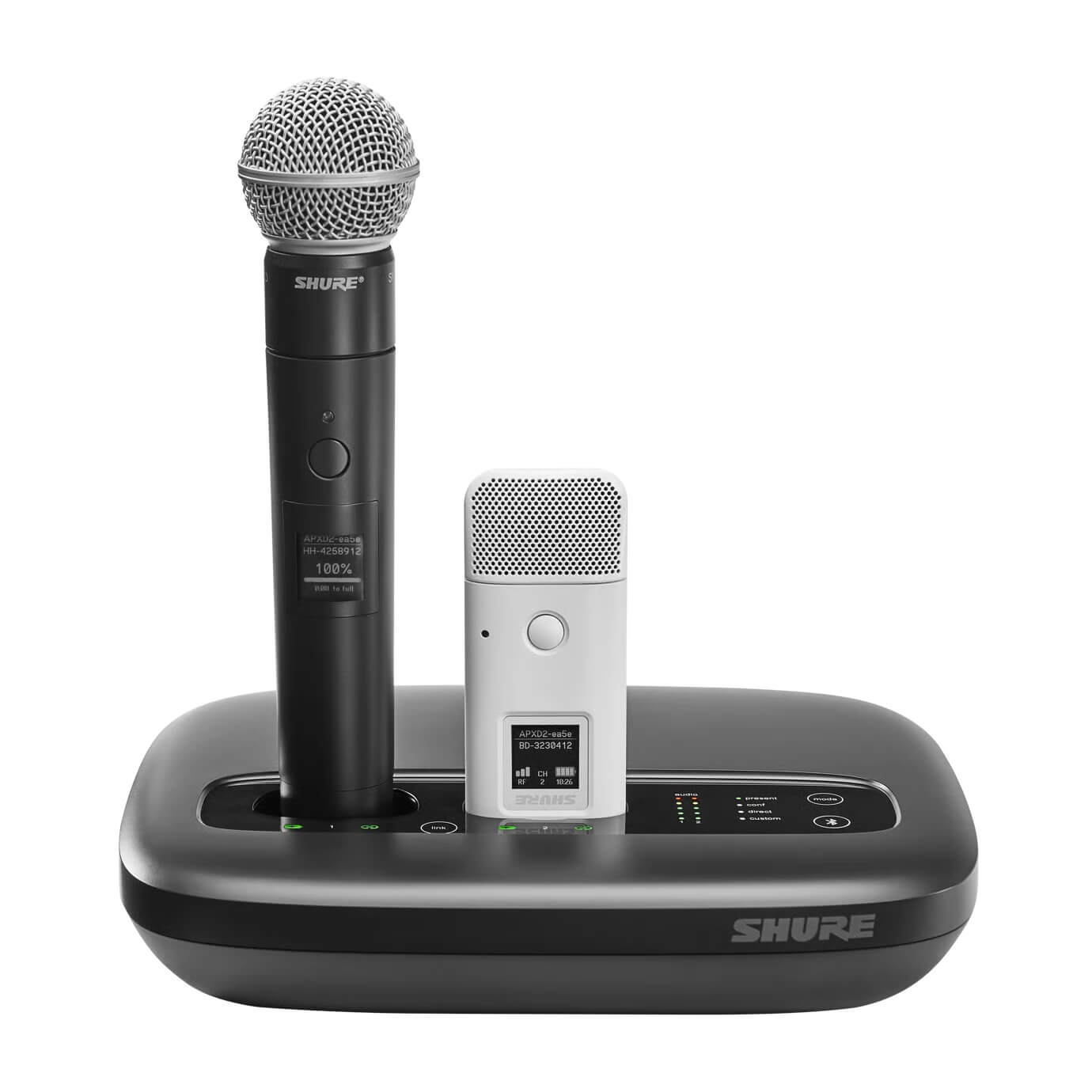 Shure MXW6X - Microflex Wireless neXt Boundary Microphone Transmitter, white in charger