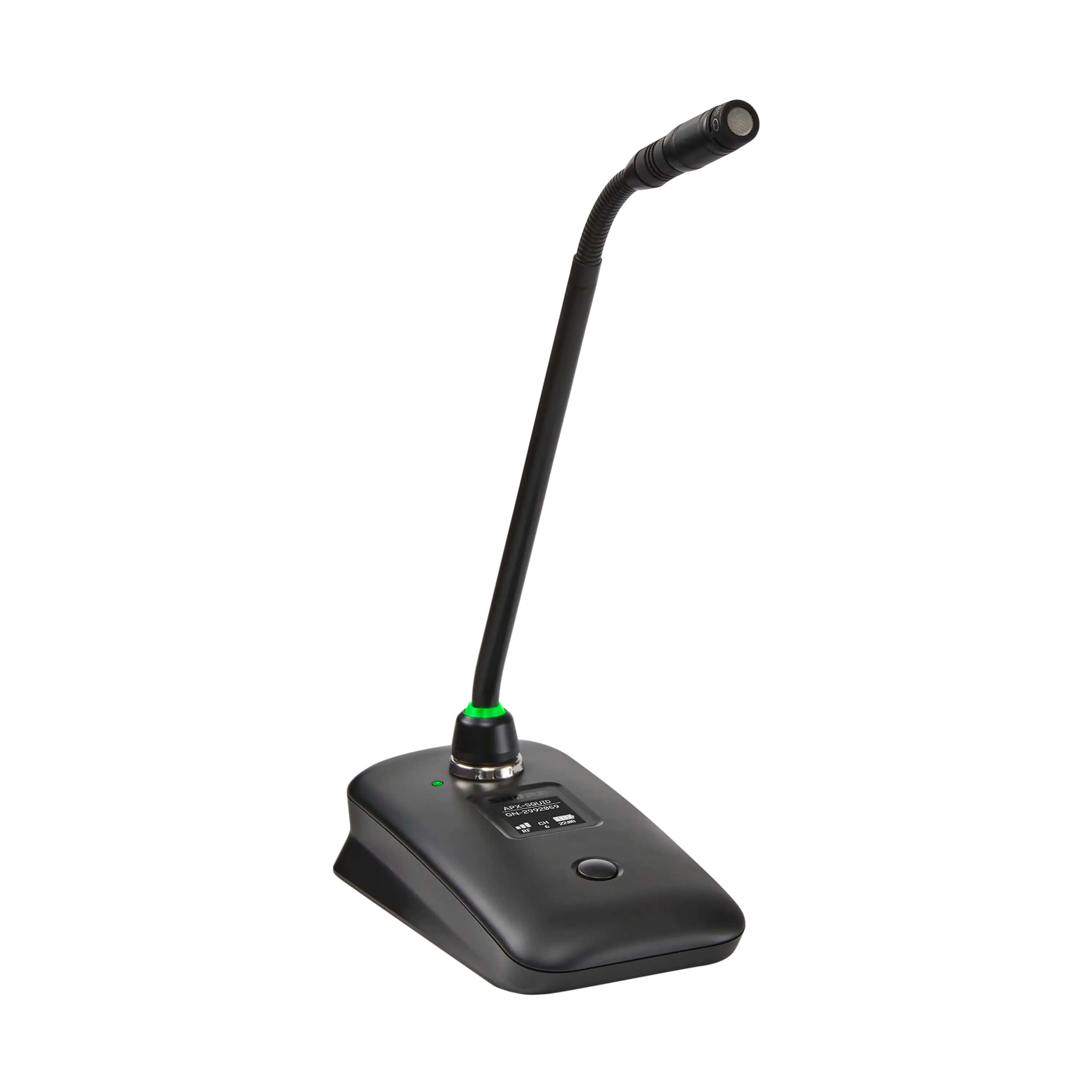 Shure MXW8X - Microflex Wireless neXt Desktop Gooseneck Transmitter, angle