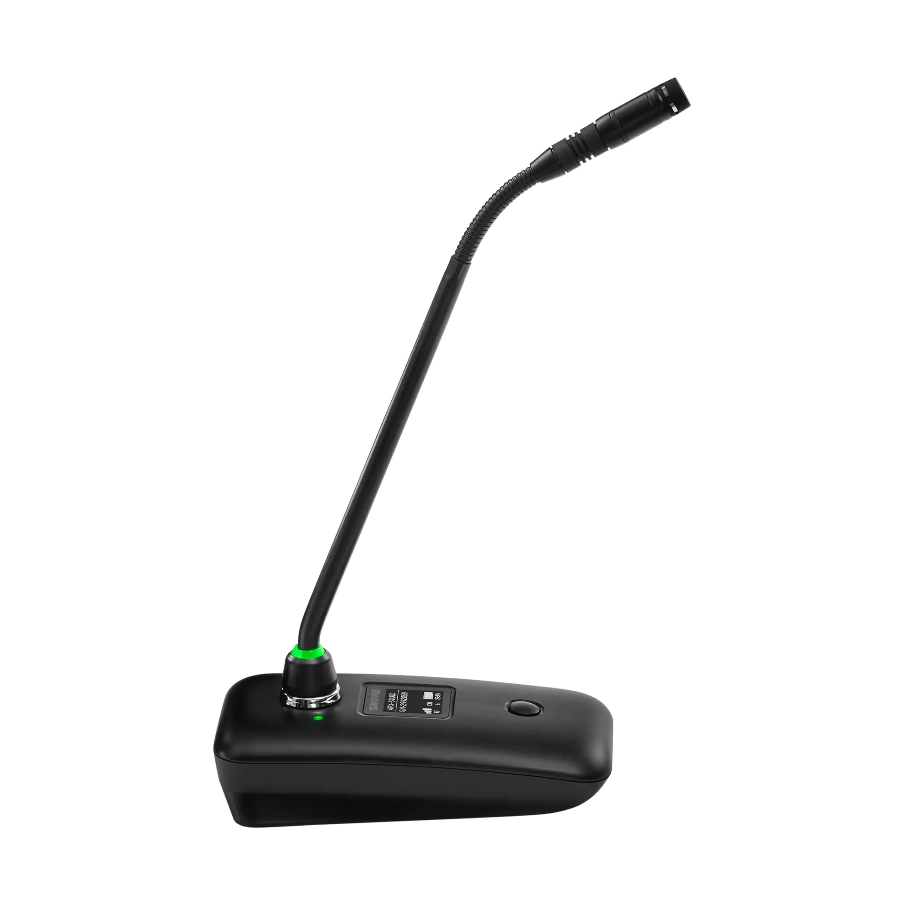 Shure MXW8X - Microflex Wireless neXt Desktop Gooseneck Transmitter, side