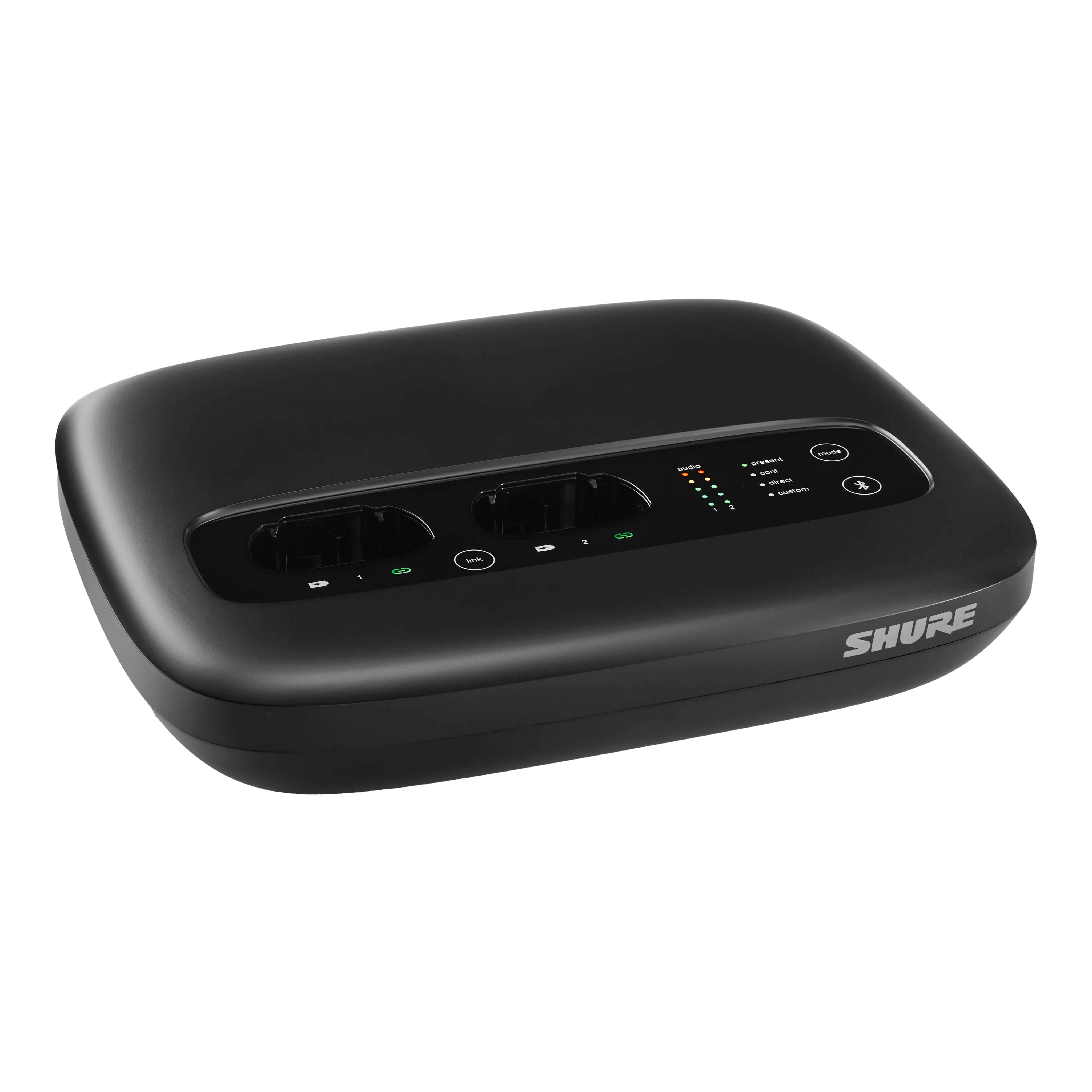 Shure MXWAPXD2 - Microflex Wireless neXt 2-ch Access Point Transceiver, angle