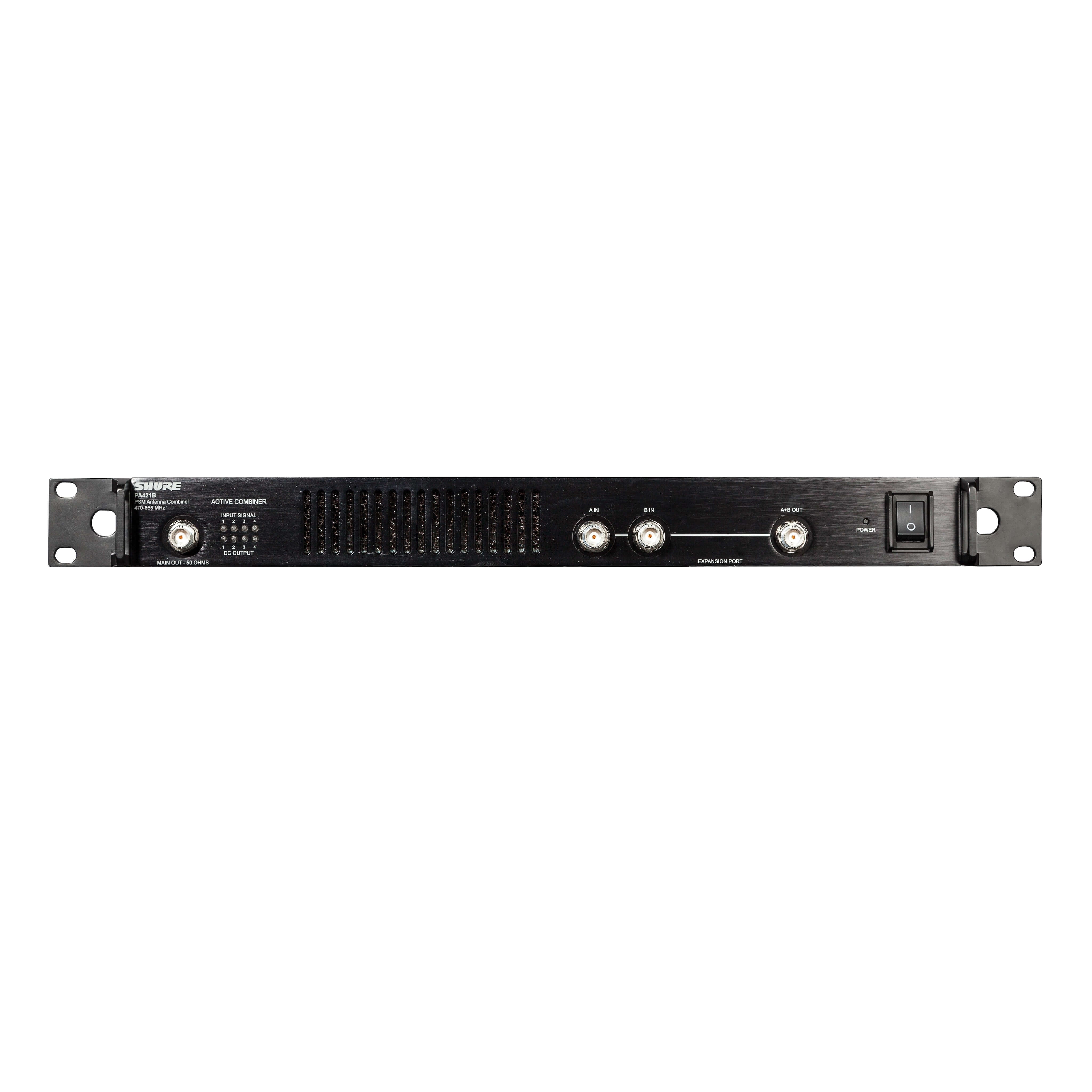 Shure PA421B - Antenna Combiner for PSM Wireless Systems, front