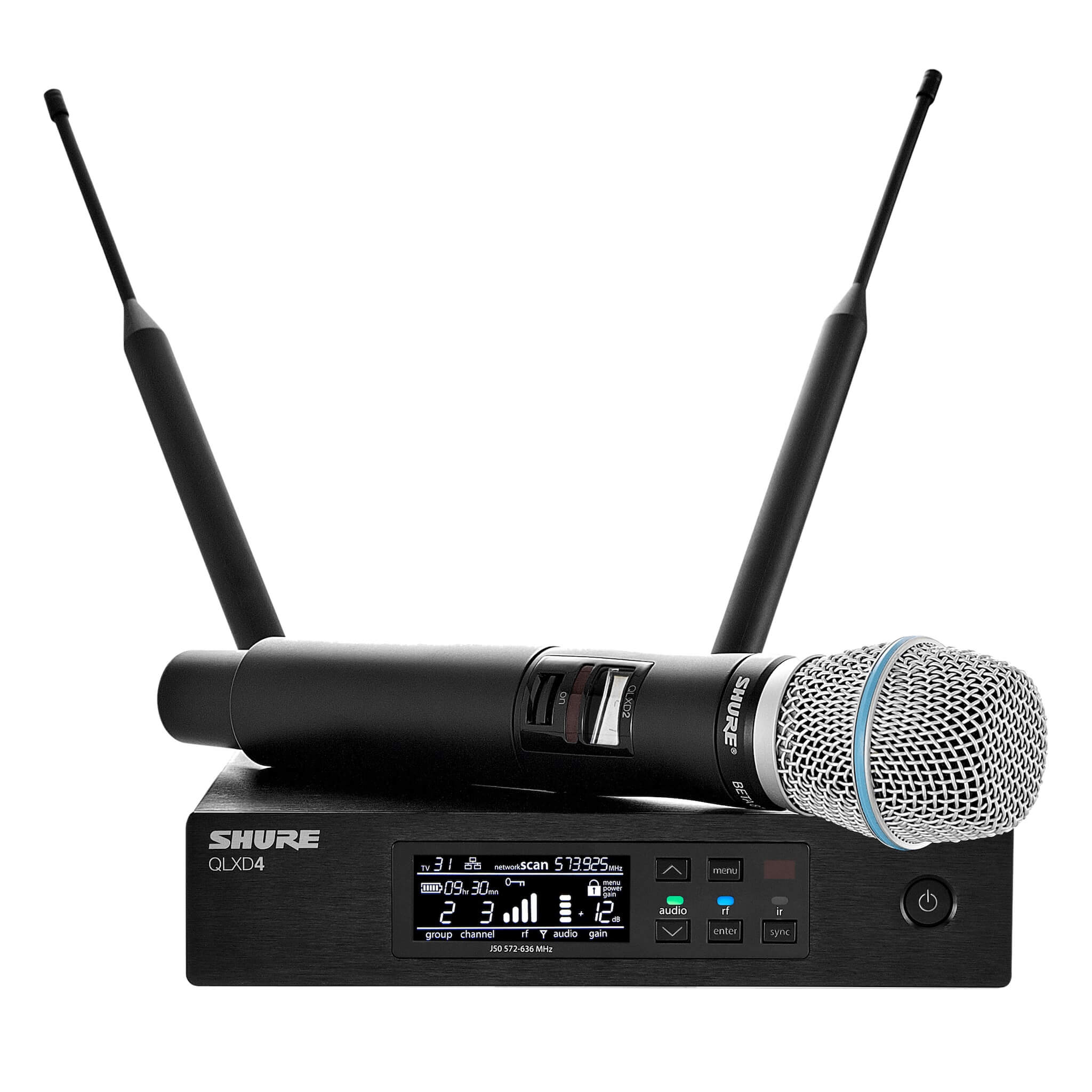 Shure QLXD24/B87A - Wireless System with BETA87A Handheld Transmitter