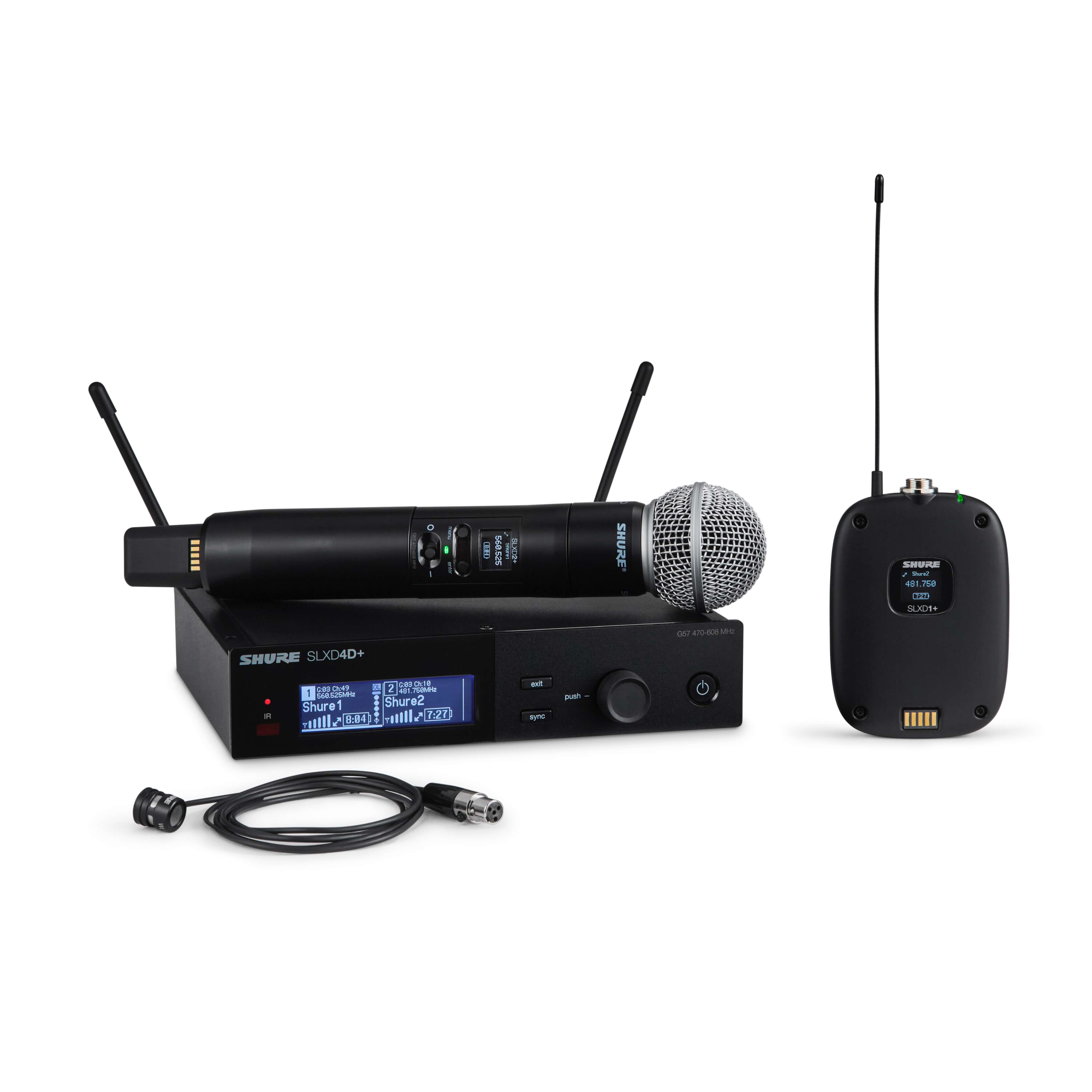 Shure SLXD124+/85M - Combo Wireless System with SM58 Handheld and WL185m lavalier microphone