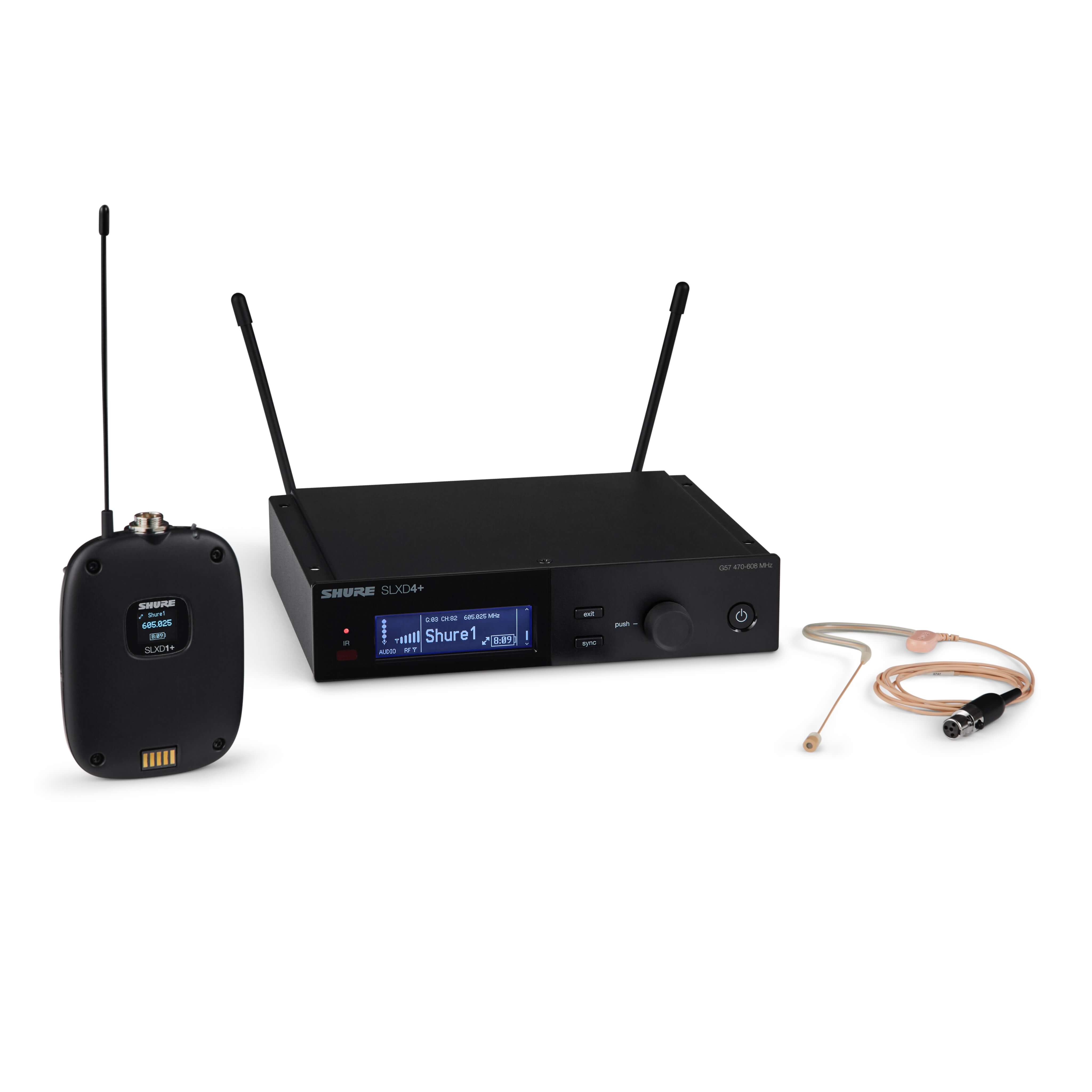 Shure SLXD14+/153T - Wireless Bodypack System with MX153 Earset Microphone