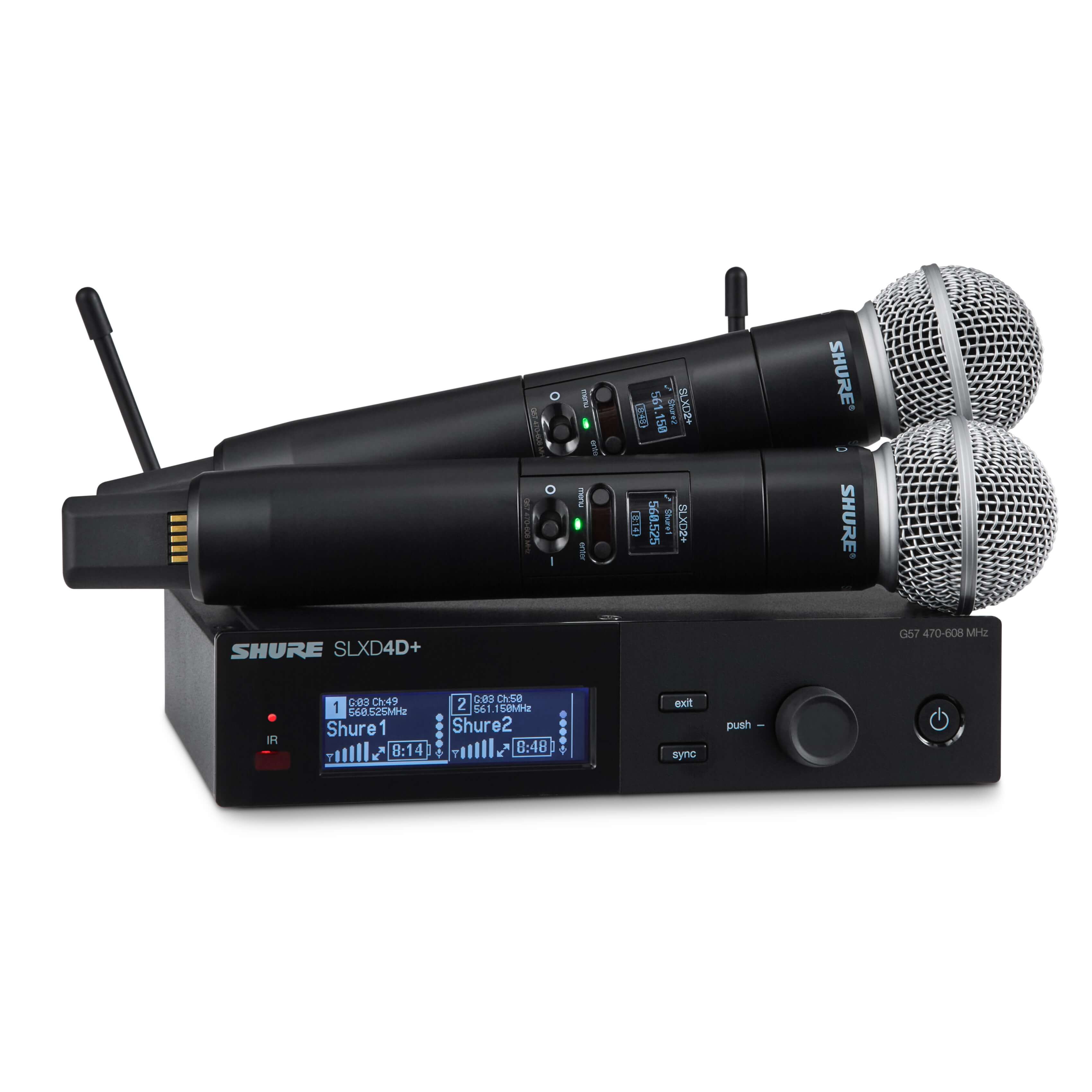 Shure SLXD24D+/58 - Dual Wireless Handheld System with 2 SLXD2+/SM58 Microphones