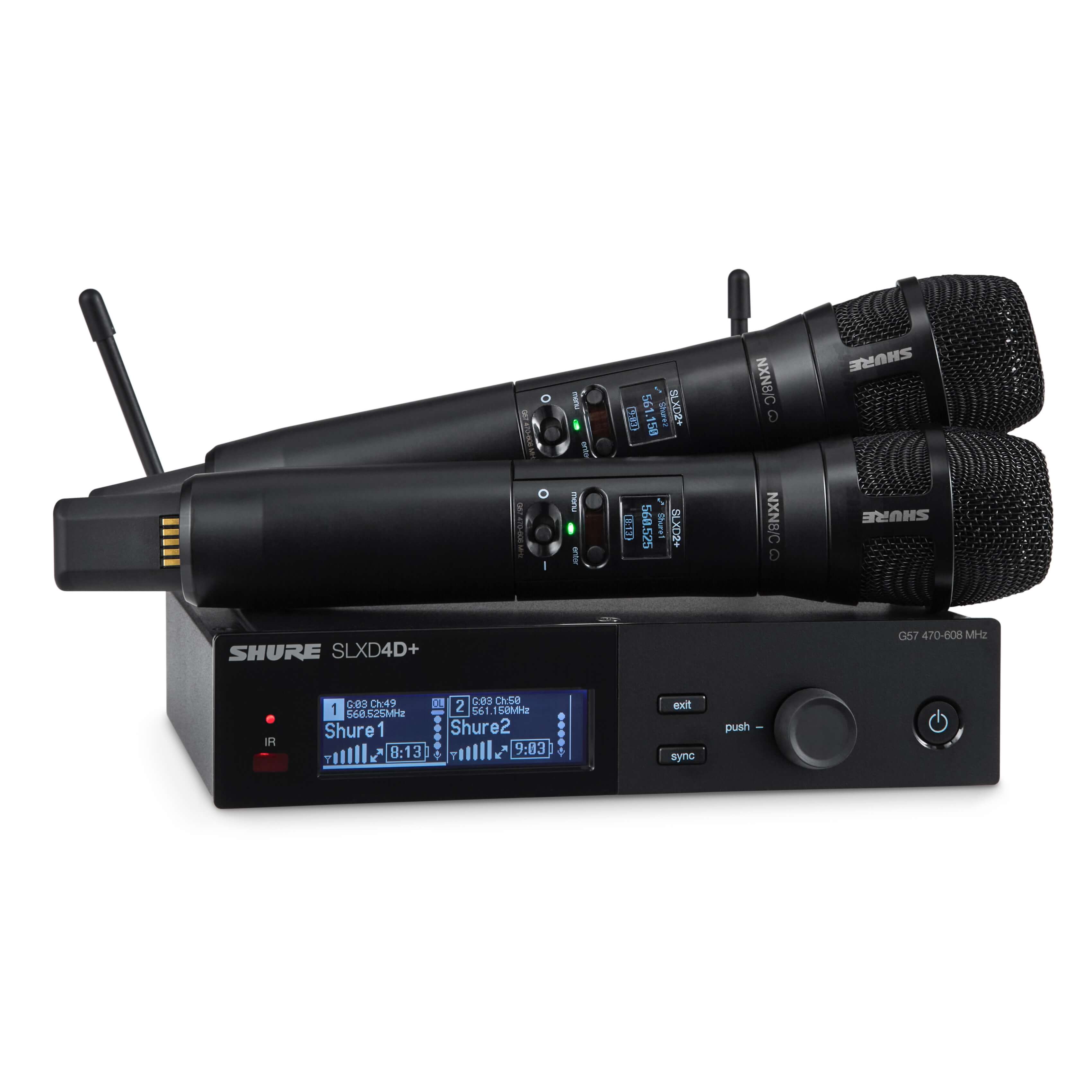 Shure SLXD24D+/N8C - Dual Wireless Handheld System with 2 Nexadyne 8/C
