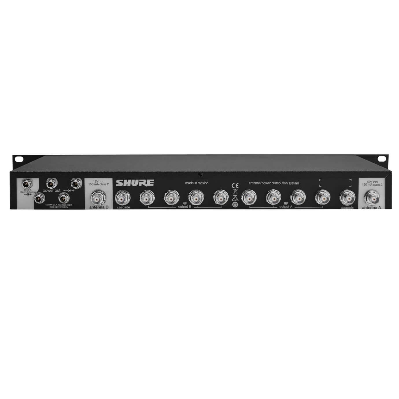 Shure UA844+ - Active Antenna and Power Distribution System, rear