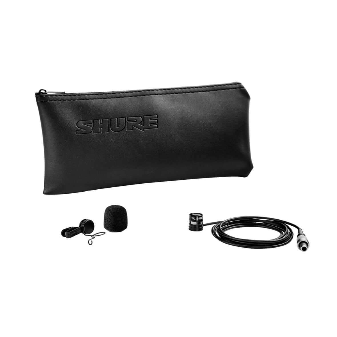 Shure WL184M - Microflex Low-profile Supercardioid Lavalier Microphone, black with bag