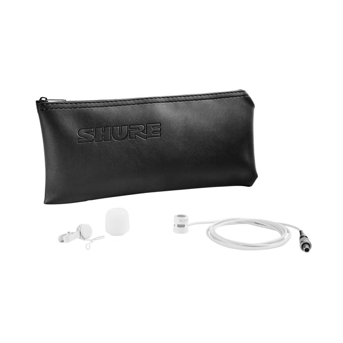 Shure WL184M - Microflex Low-profile Supercardioid Lavalier Microphone, white with bag