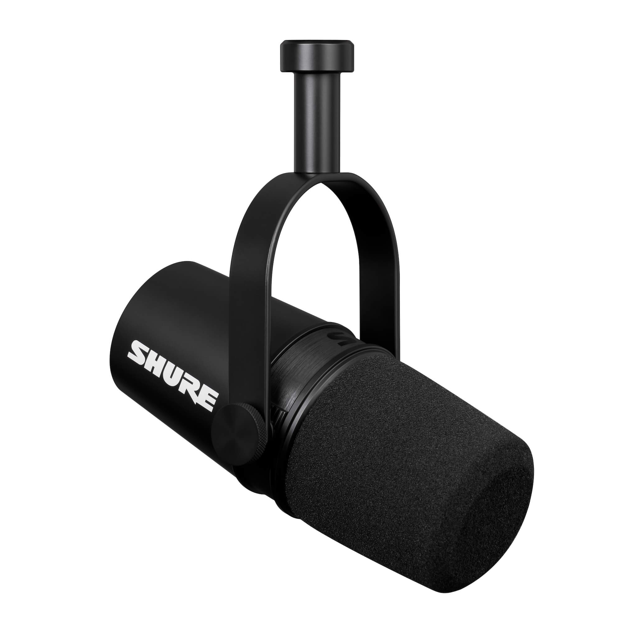 Shure MV7X - Podcast Microphone with XLR Output, diagonal right front view