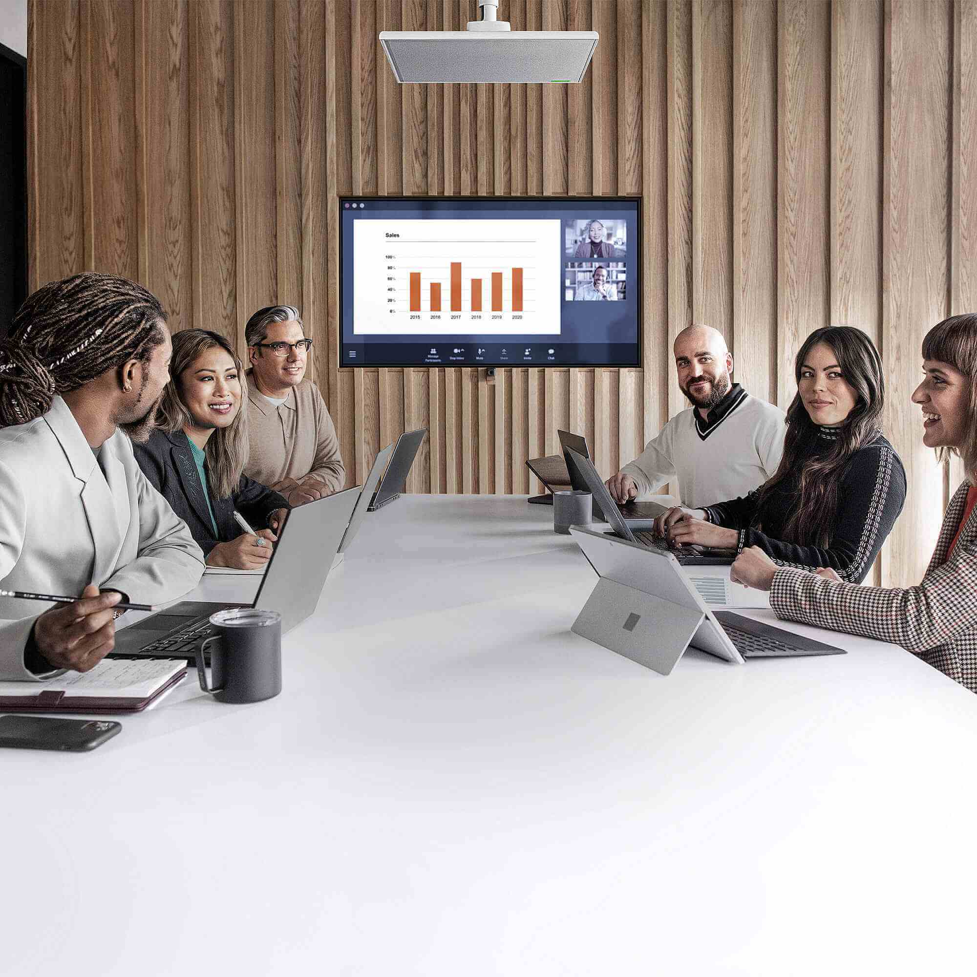 Shure MXA920W-S - Microflex Advance Ceiling Array Microphone, conference room