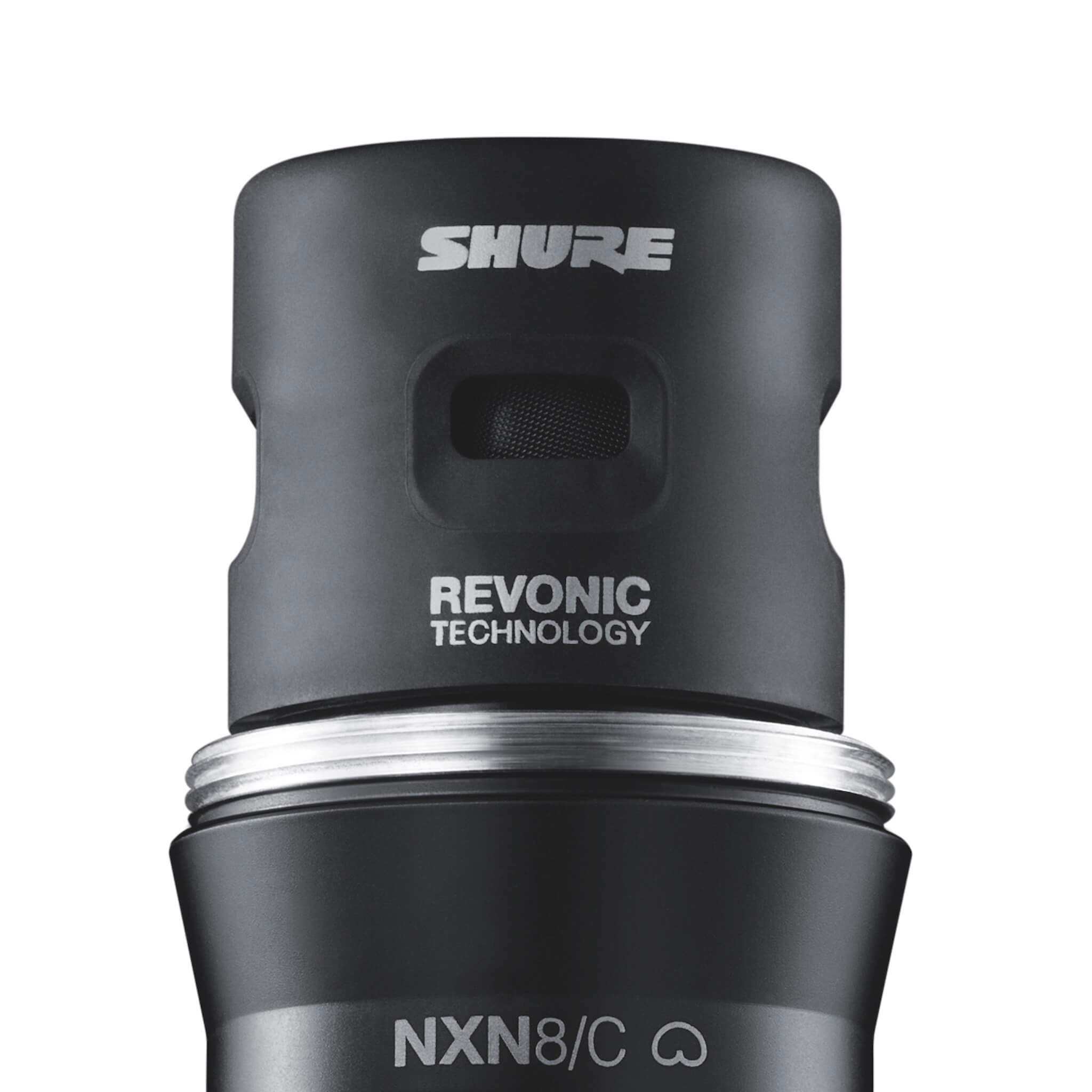 Shure QLXD2/N8CB - Handheld Transmitter with Nexadyne 8/C Mic Capsule, closeup view